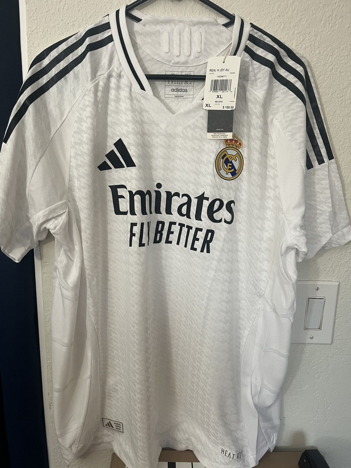 Adidas Real Madrid Adidas Authentic Home Soccer Jersey 2024/25 XL Size US XL / EU 56 / 4 - 1 Thumbnail
