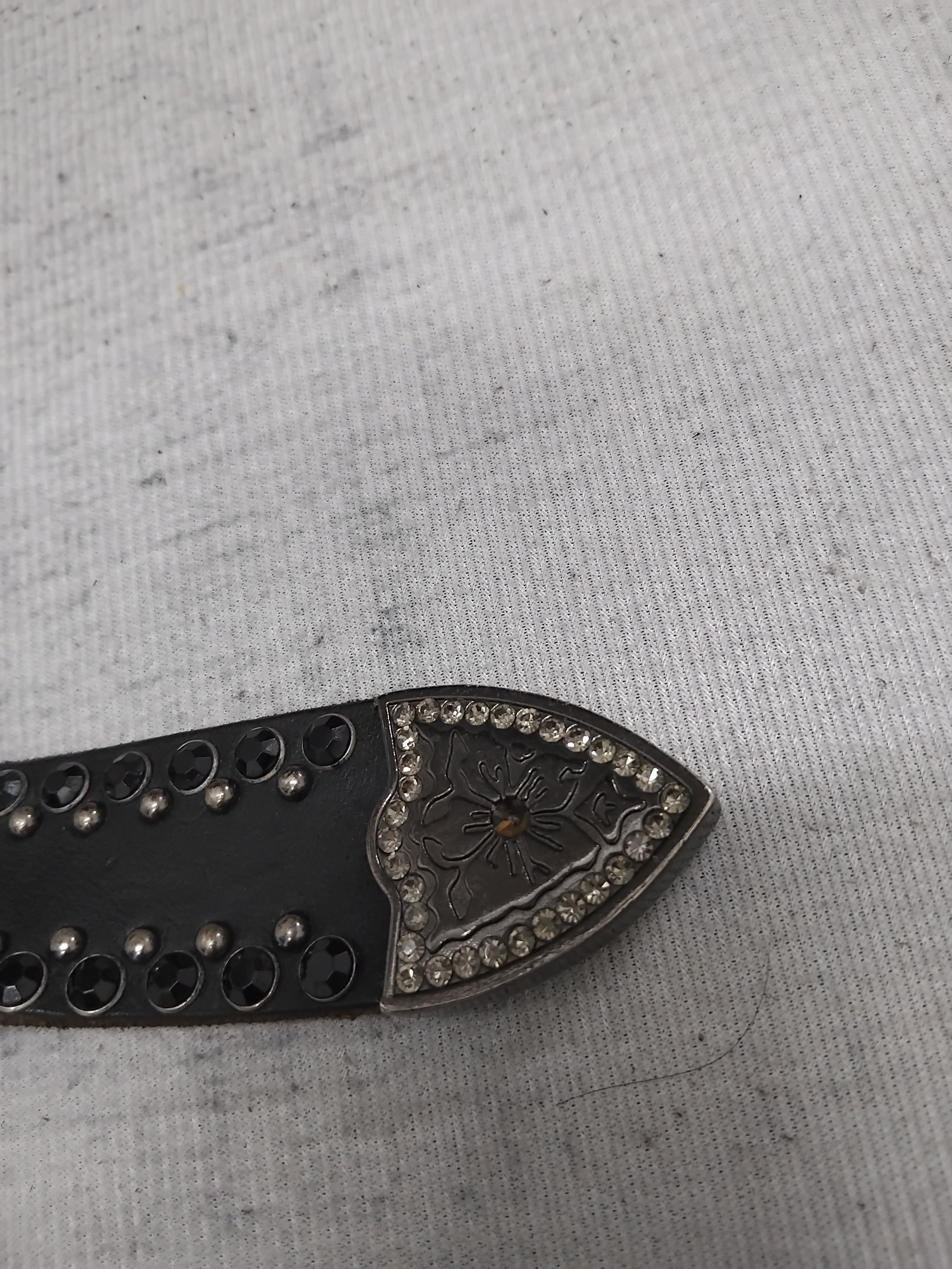 Japanese Brand 💥Diablo punk rock style black colour leather belt Size ONE SIZE - 10 Thumbnail