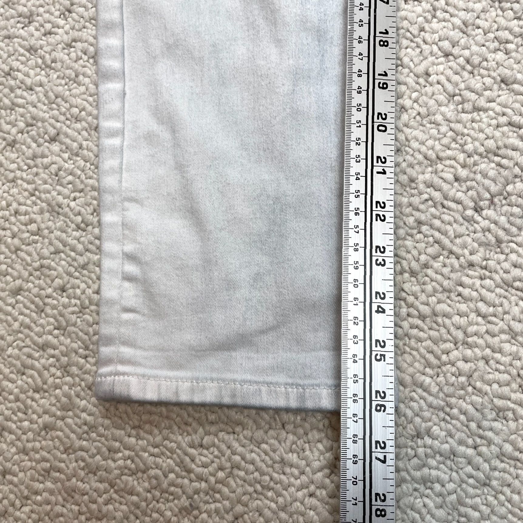 Denime ANA A New Approach Jeans Womens 16 Skinny Ankle White Denim Mid Rise 36x26 Pants Size 38" / US 16 / IT 52 - 4 Thumbnail