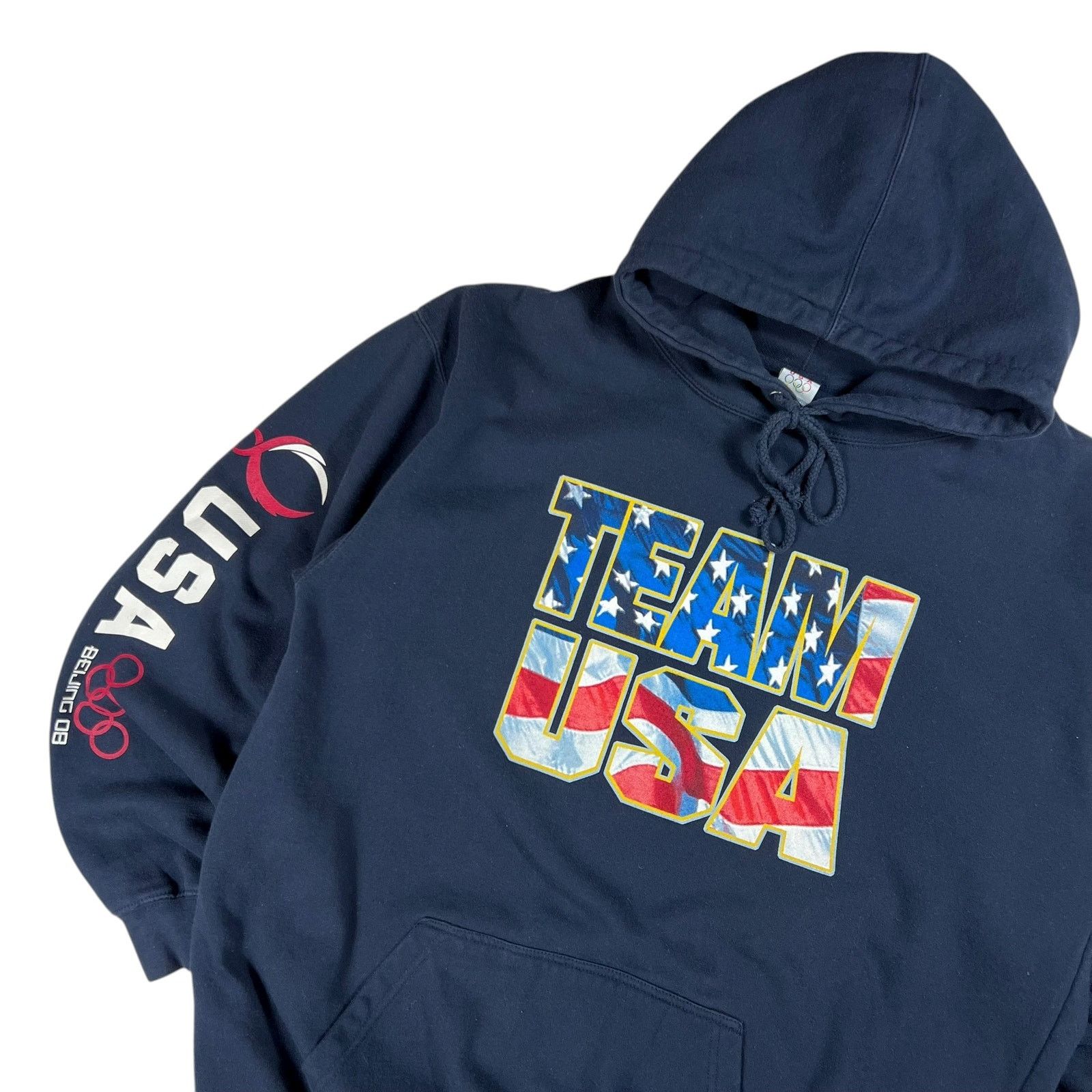 USA Olympics 2008 Beijing Olympics Team USA sleeve print hoodie (XL) Size US XL / EU 56 / 4 - 4 Thumbnail