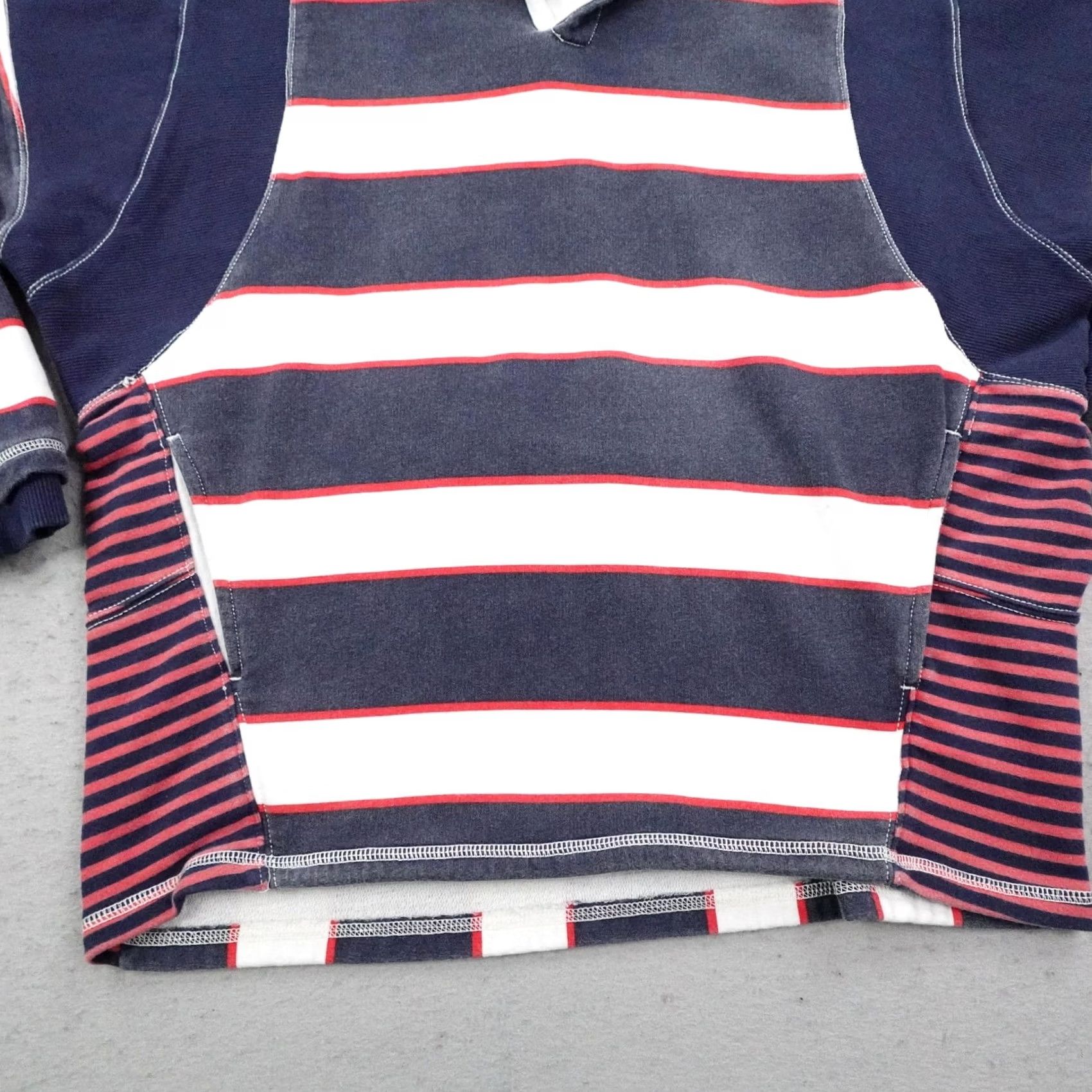Free People Free People Sweatshirt Womens Small Blue White FP Movement Work It Out Rugby Top Size S / US 4 / IT 40 - 3 Thumbnail