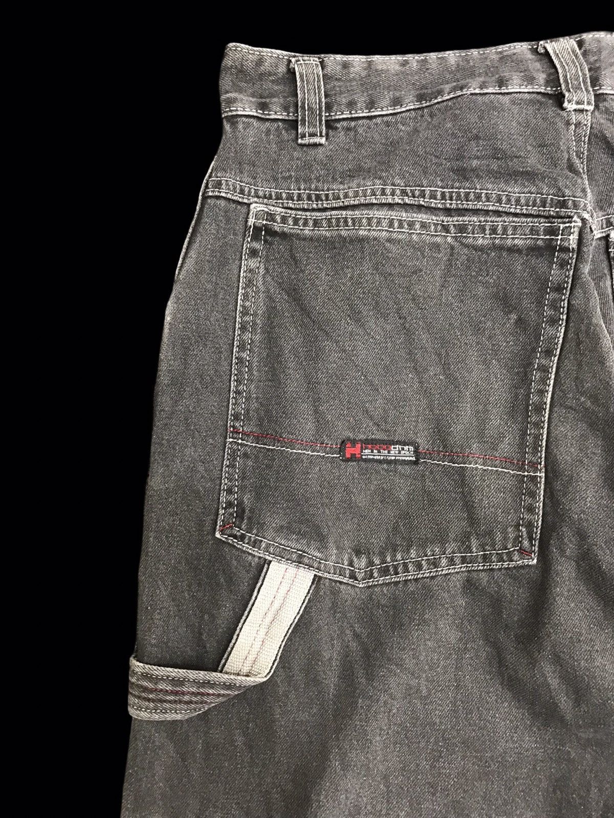 Japanese Brand 💥SUPERBAGGY💥HOBO CARPENTER WIDE MULTIPOCKETS DENIM F417 Size US 29 - 10 Thumbnail