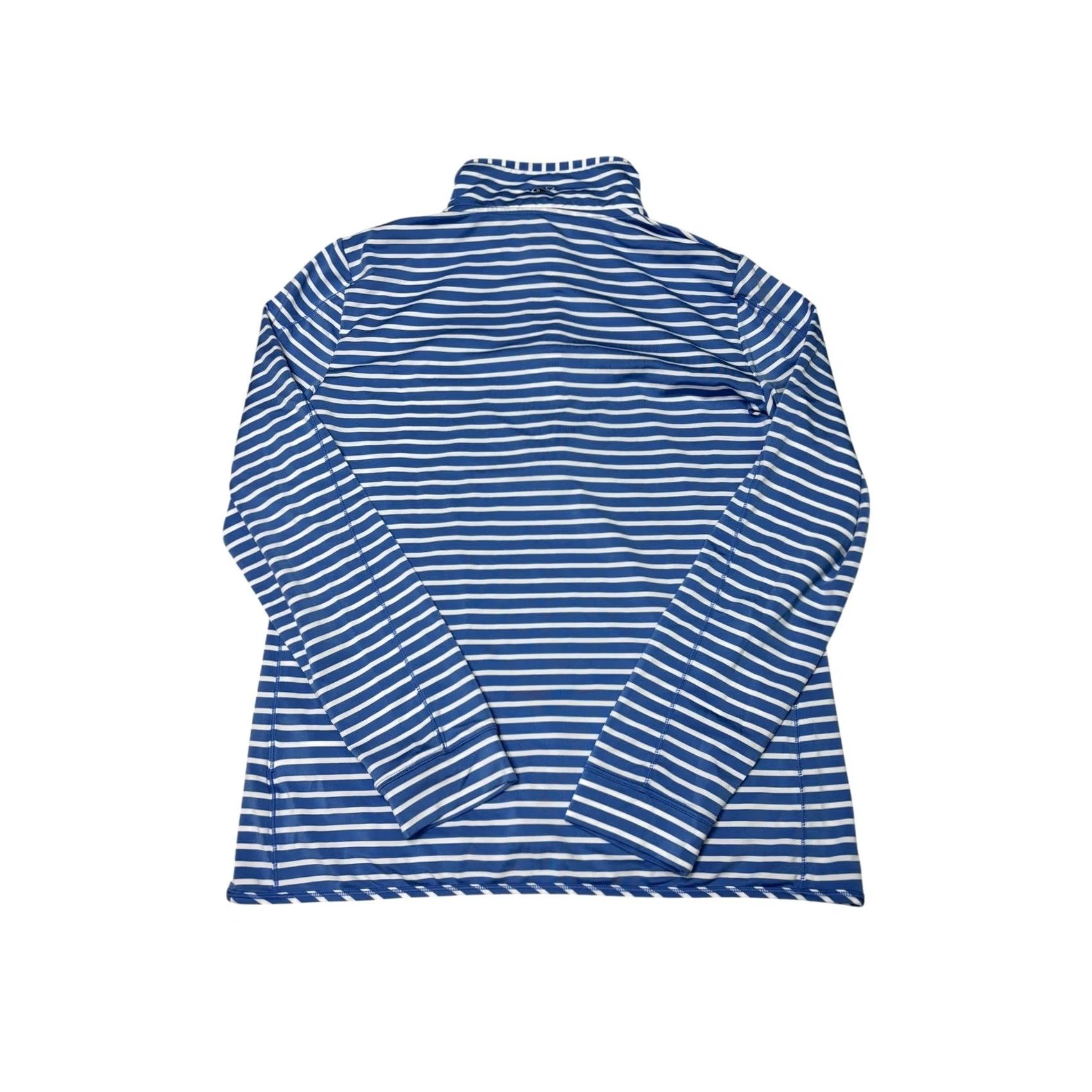 Vineyard Vines Vineyard Vines Sankaty Womens M Blue White Striped Quarter Zip Pullover Size M / US 6-8 / IT 42-44 - 4 Thumbnail
