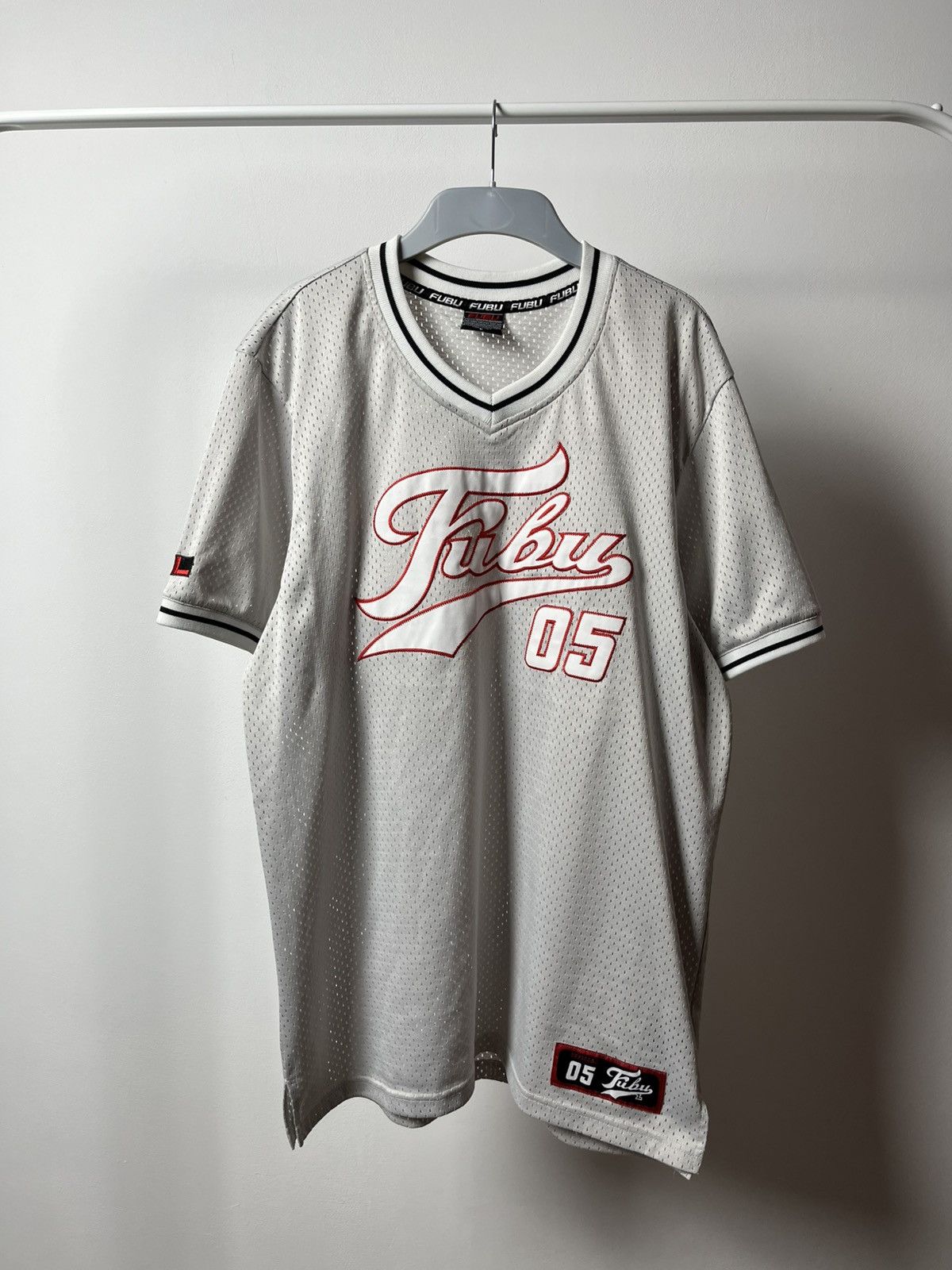 Fubu FUBU 05 Jersey Style Mesh Shirt White Red Hip Hop Y2K Size L Size US L / EU 52-54 / 3 - 1 Thumbnail