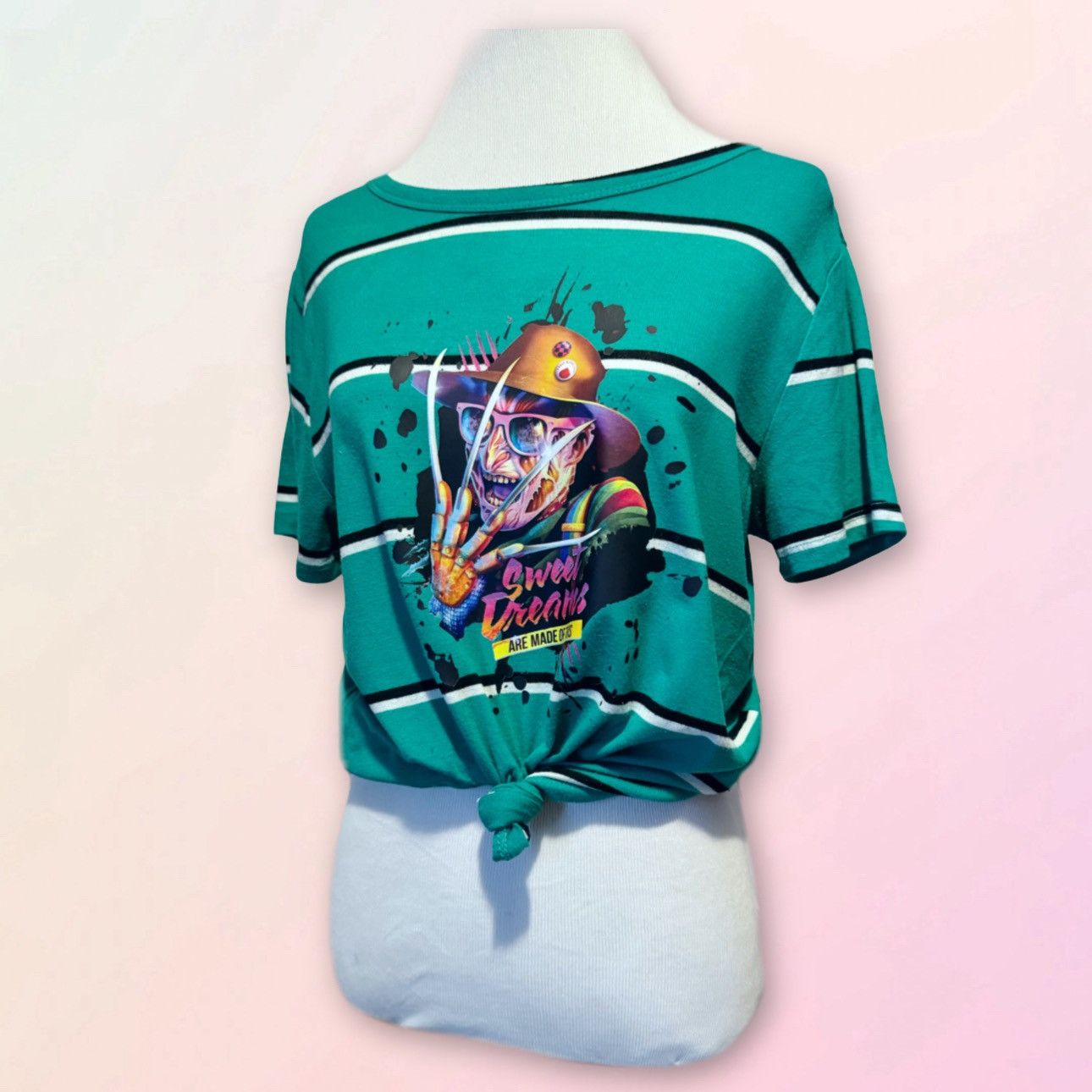Vintage Freddy, Sweet Dreams, Y2K, Upcycled, Short Sleeve Tee Size M / US 6-8 / IT 42-44 - 15 Thumbnail