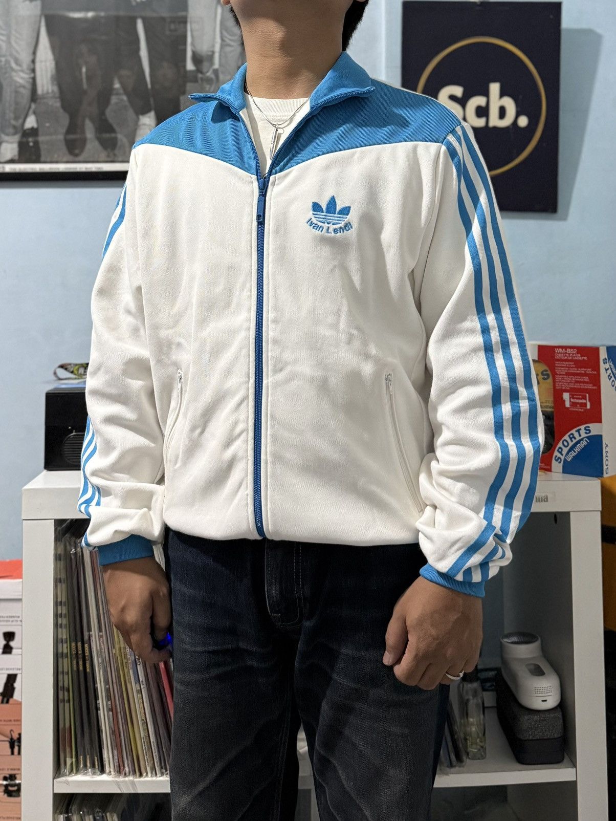 adidasアディダス トラックジャケット Ivan Lendl  レンドル　M 00s adidas IVAN LENDL トラックジャケット ジャージ Y2K - メルカリ