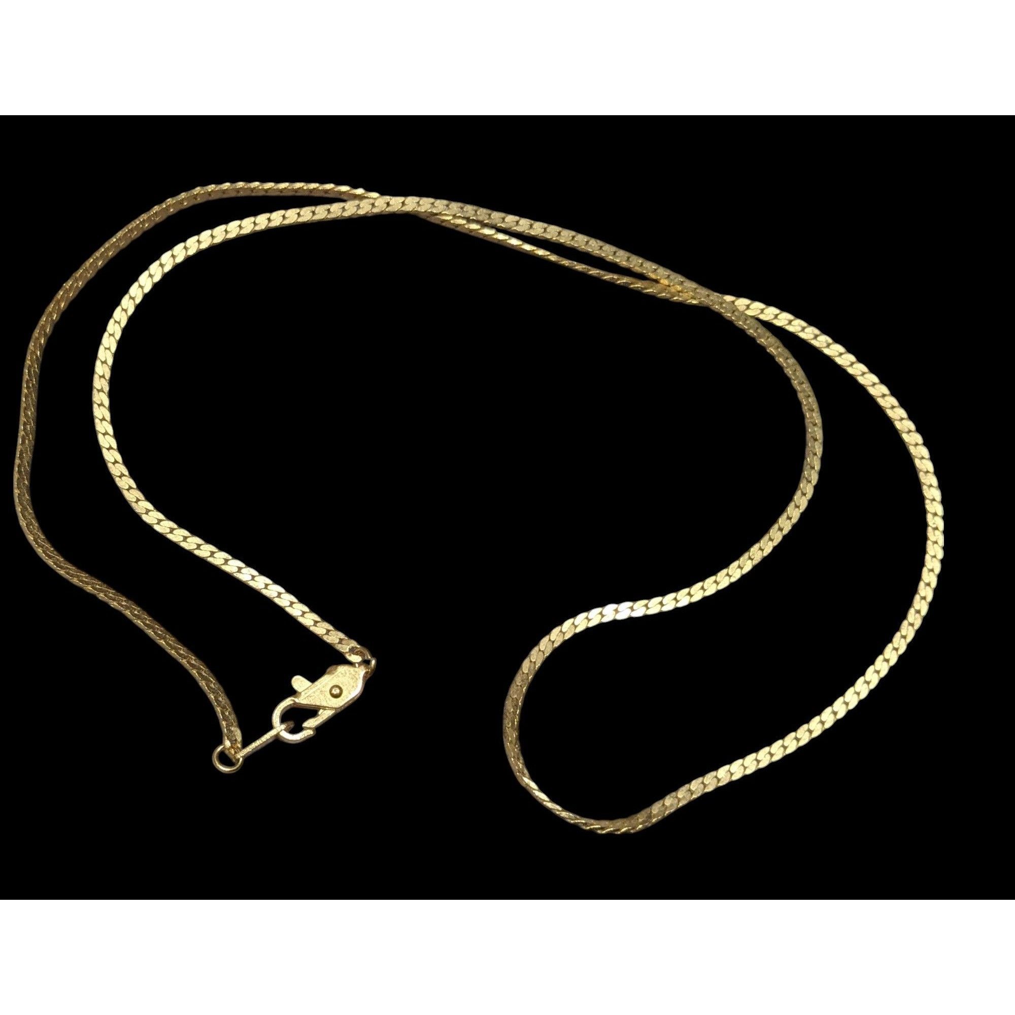 Other Elegant Classic Gold Tone Herringbone Chain Necklace Size ONE SIZE - 1 Thumbnail