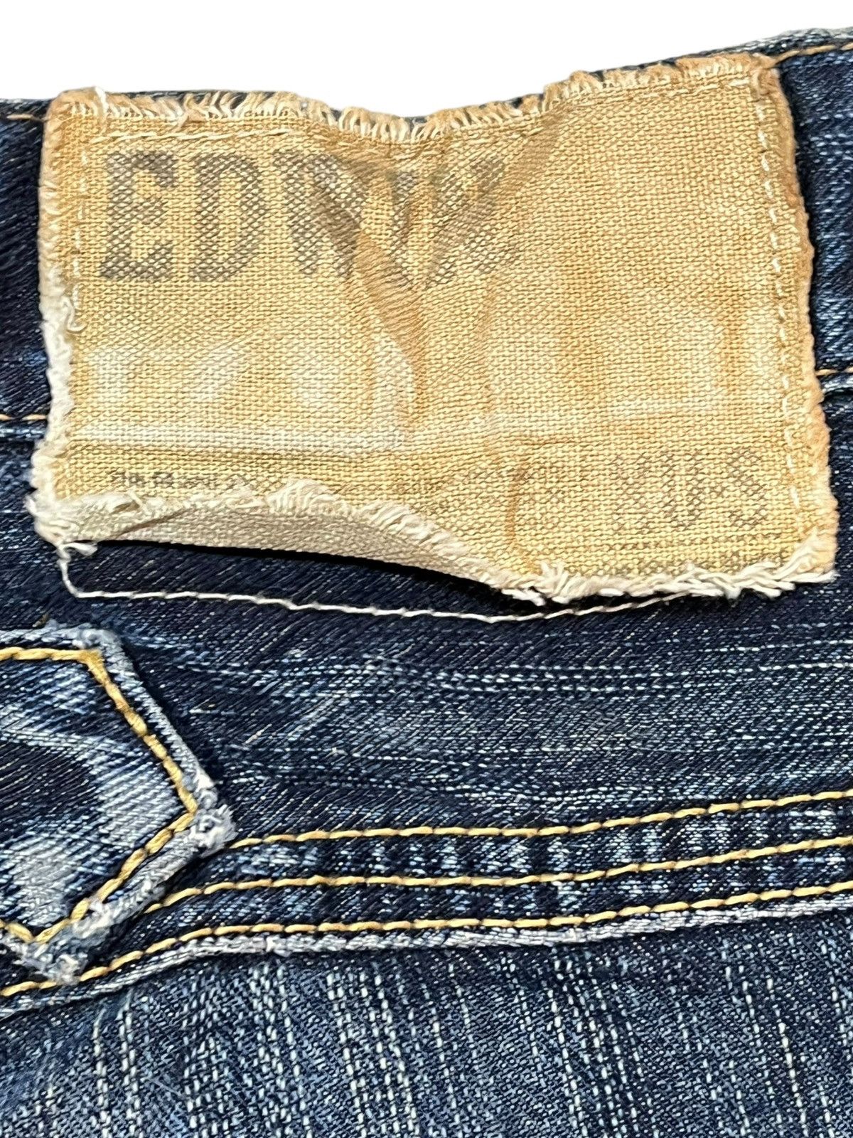 Edwin Vintage Edwin XV-S Flare Whiskers Buckle Belt Denim Size US 31 - 8 Thumbnail