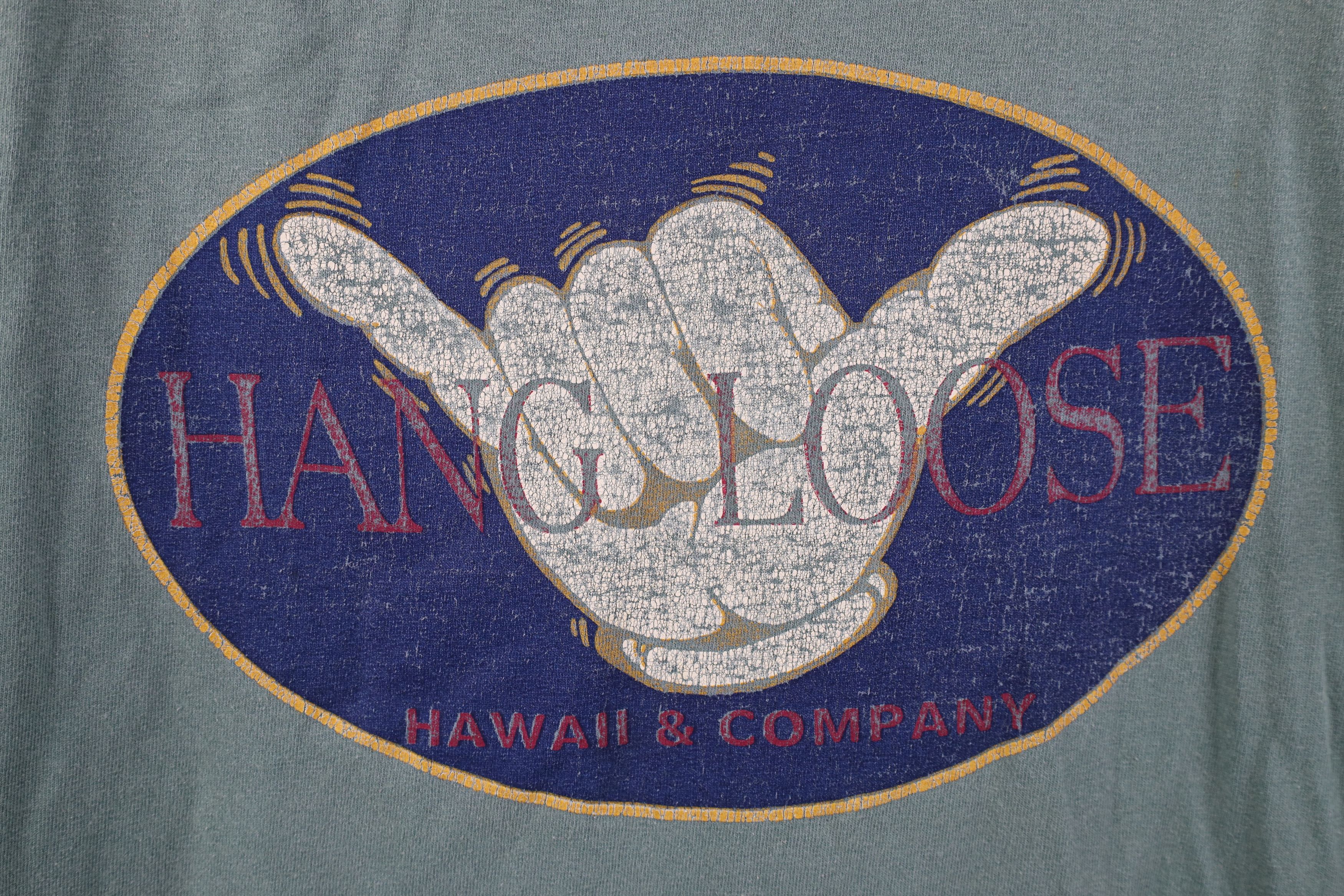 Vintage Vintage 90s Streetwear Hawaii Surfing Hang Loose T-Shirt USA Size US L / EU 52-54 / 3 - 4 Thumbnail