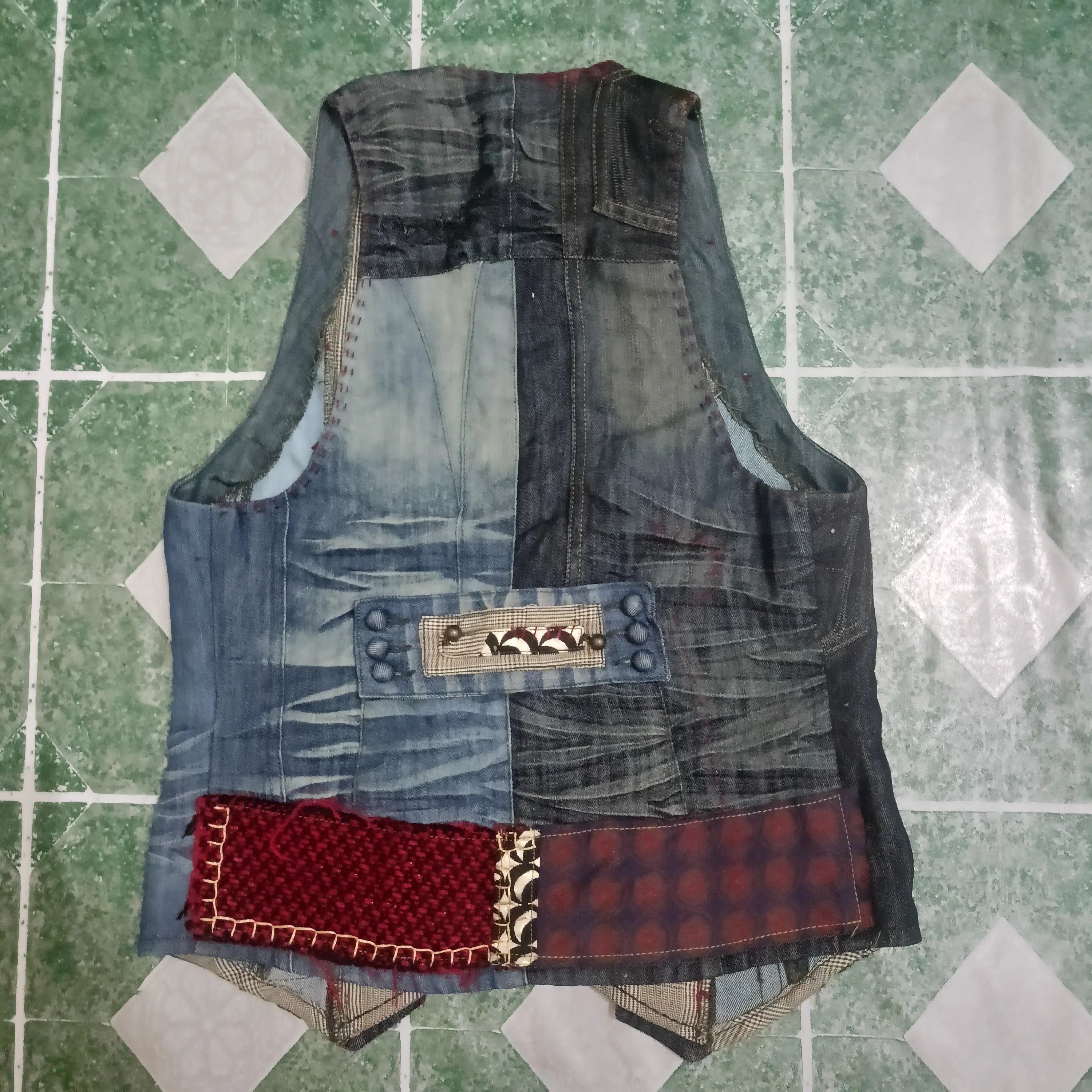 If Six Was Nine 💥Insane💥 Desigual Vests patchwork rare deisgn Size US XS / EU 42 / 0 - 12 Thumbnail