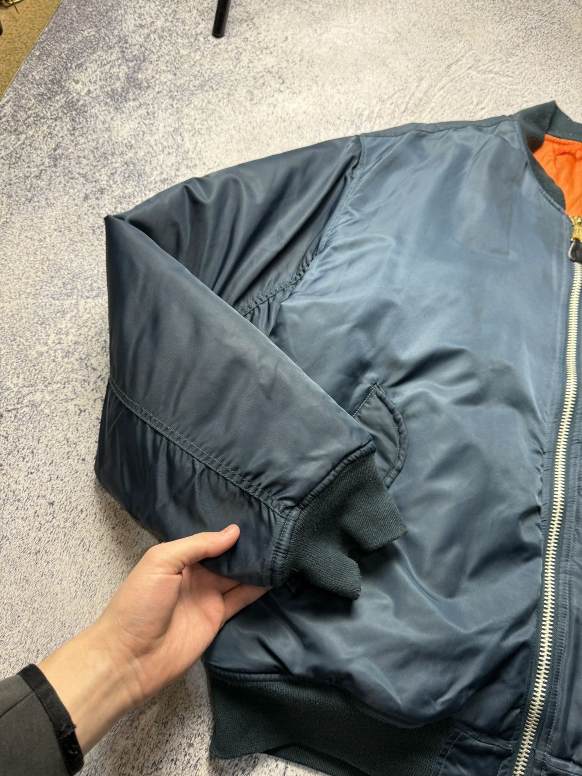 Alpha Industries Vintage Blue Reversible Bomber Jacket MA1 USA Y2K Size US XXL / EU 58 / 5 - 13 Thumbnail