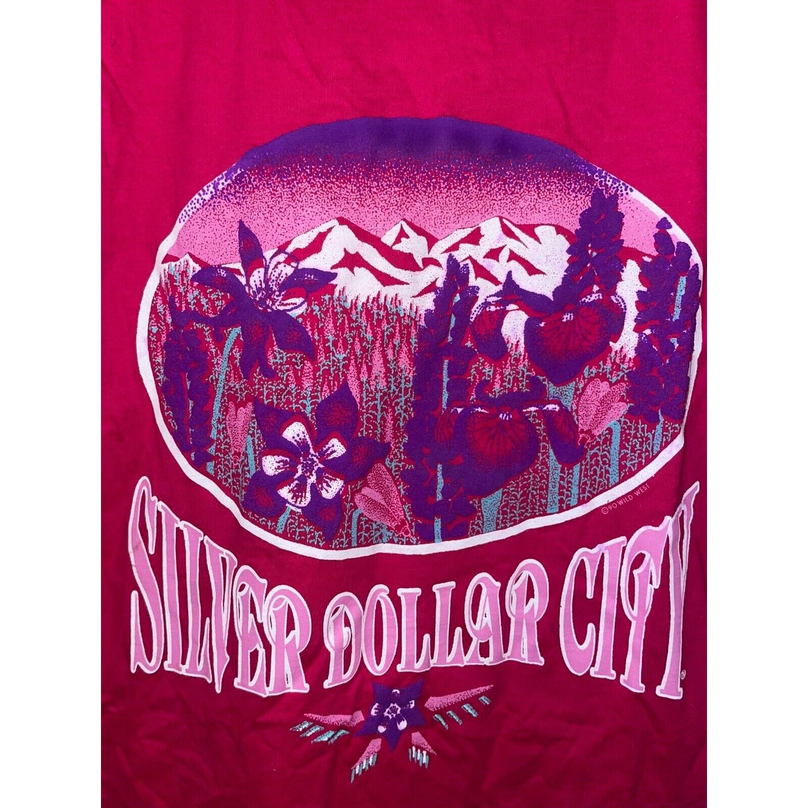 Jerzees Vintage Silver Dollar City Shirt Flower Pink 90s Tee VTG M Size US M / EU 48-50 / 2 - 6 Thumbnail