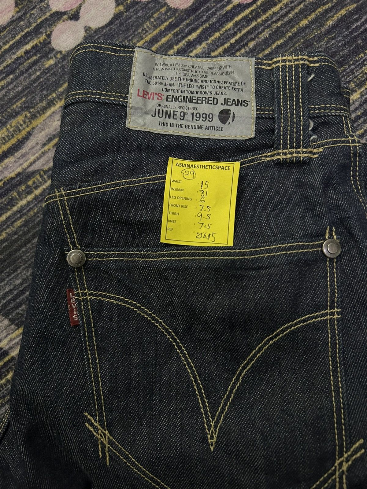Levi's 90s Levis Engineered Jeans Ripped Jeans Indigo Colour Size US 29 - 19 Thumbnail