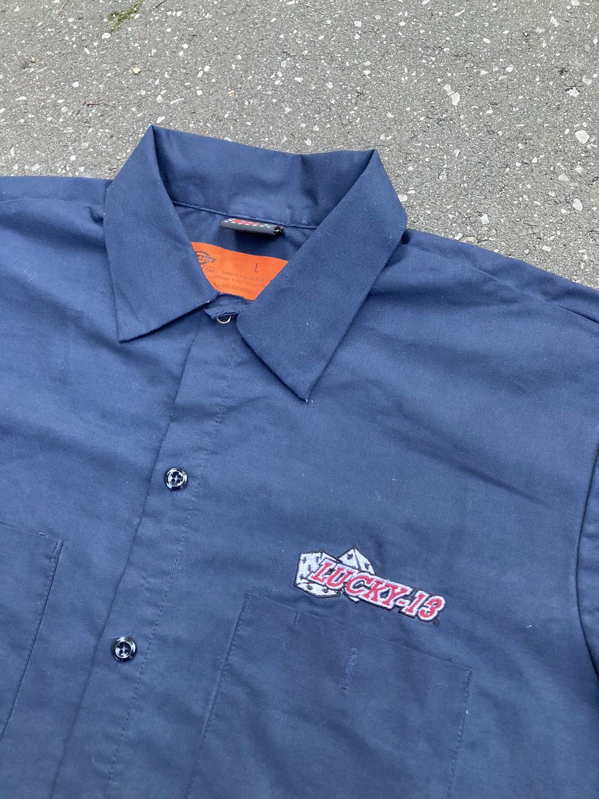 Dickies × Vintage 🟠Dickies Lucky13 Short Sleeve Shirt Size US L / EU 52-54 / 3 - 6 Thumbnail
