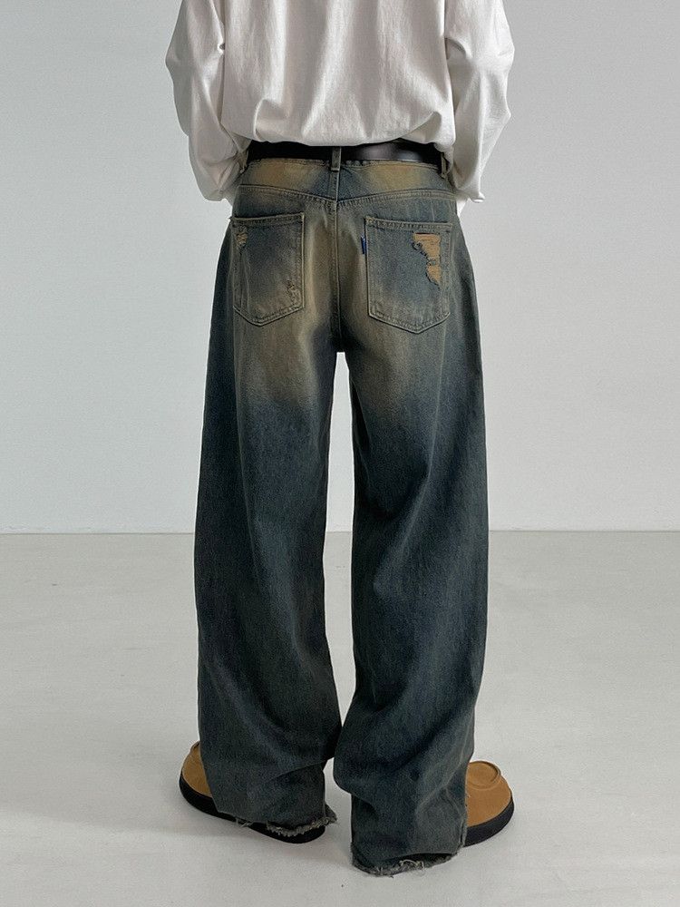 Japanese Brand × Jean Retro loose high street wide leg jeans Size US 32 / EU 48 - 4 Thumbnail