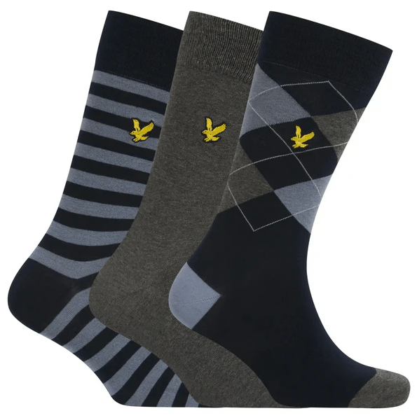 Lyle & Scott LYLE & SCOTT 3 PAIRS PREMIUM COTTON SOCKS LSSKD529-BARWOOD Size ONE SIZE - 1 Thumbnail