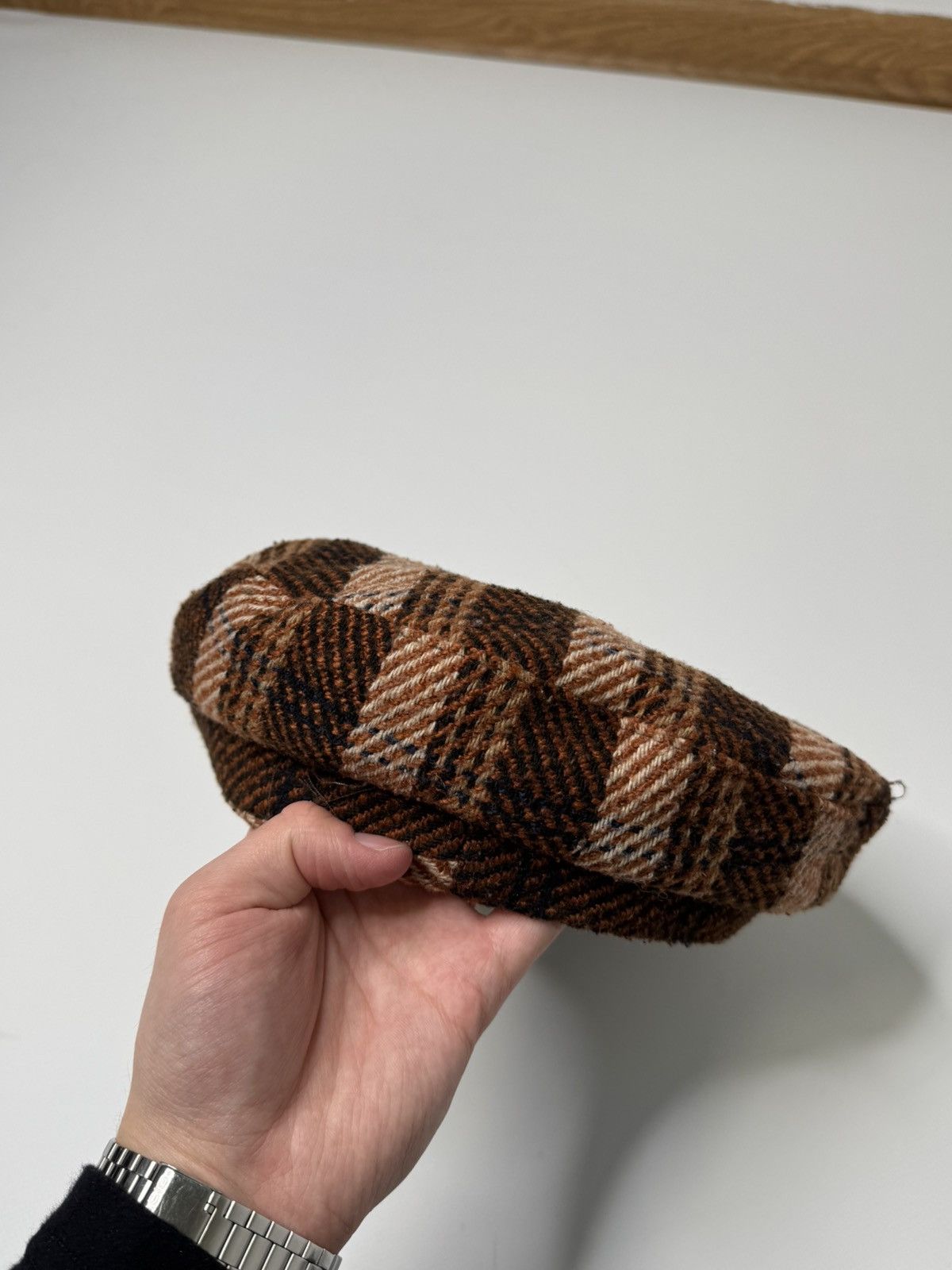 Vintage Vintage avant garde cadet beret hat tweed vibe old money 00s Size ONE SIZE - 6 Thumbnail