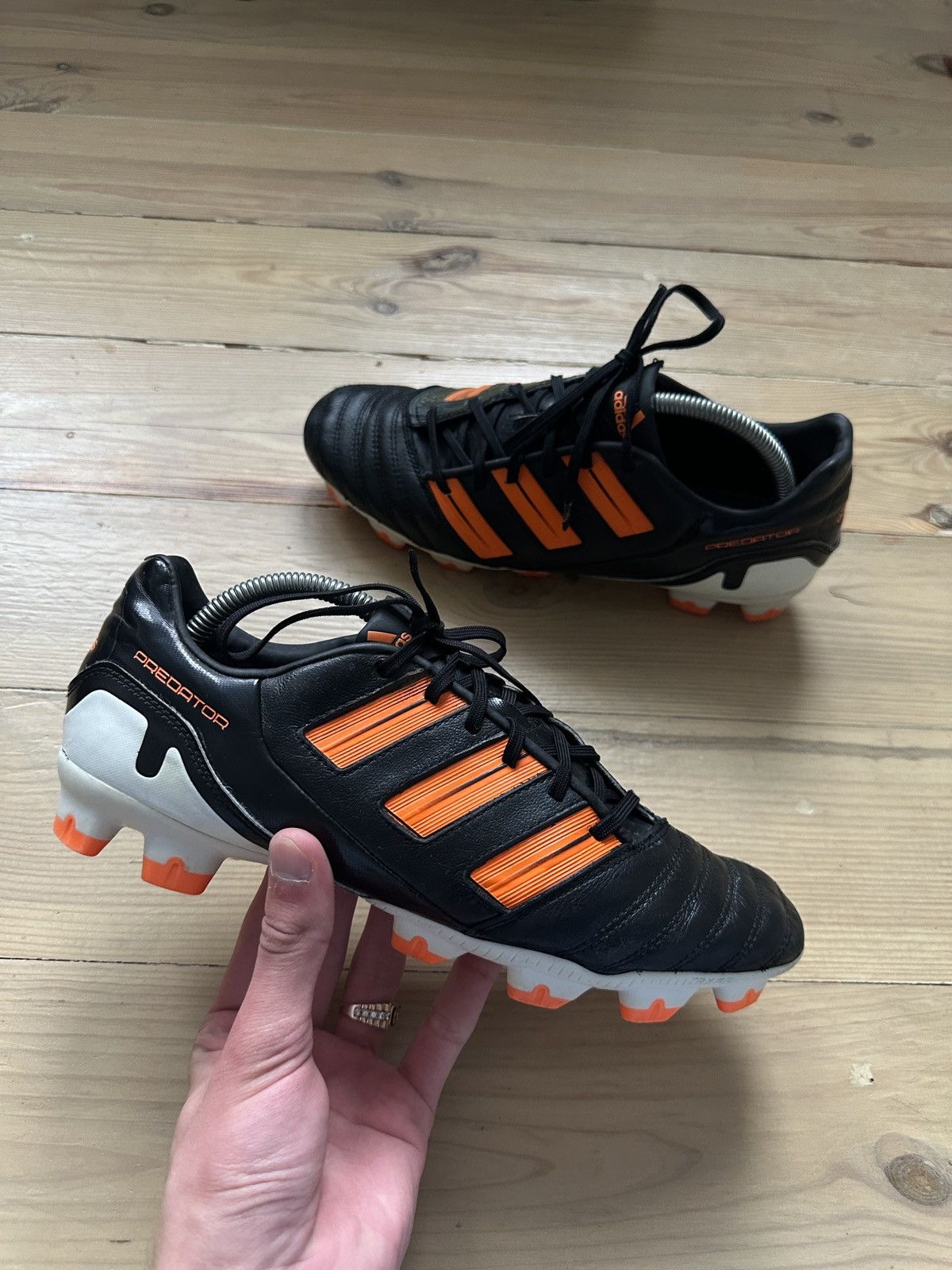 Adidas × Vintage Adidas Adipower Predator TRX Black Orange | Grailed
