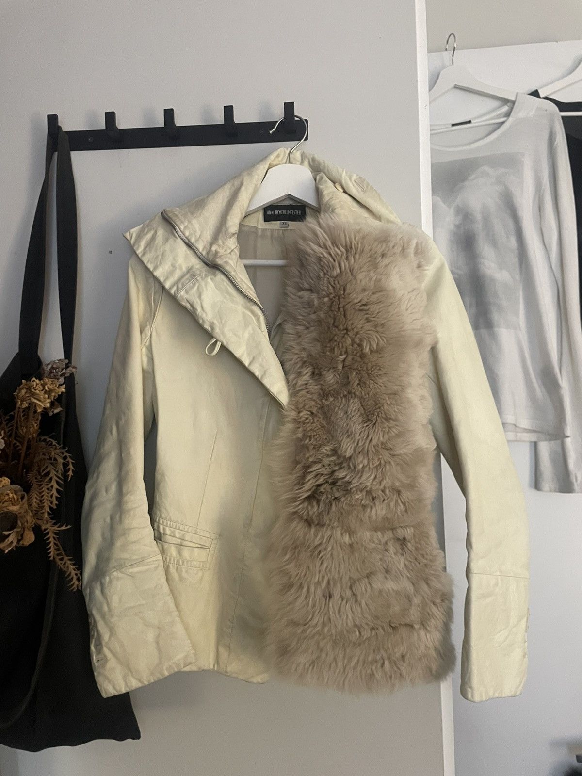 Ann Demeulemeester AW05 Leather Jacket w/ Faux Fur Size S / US 4 / IT 40 - 1 Thumbnail