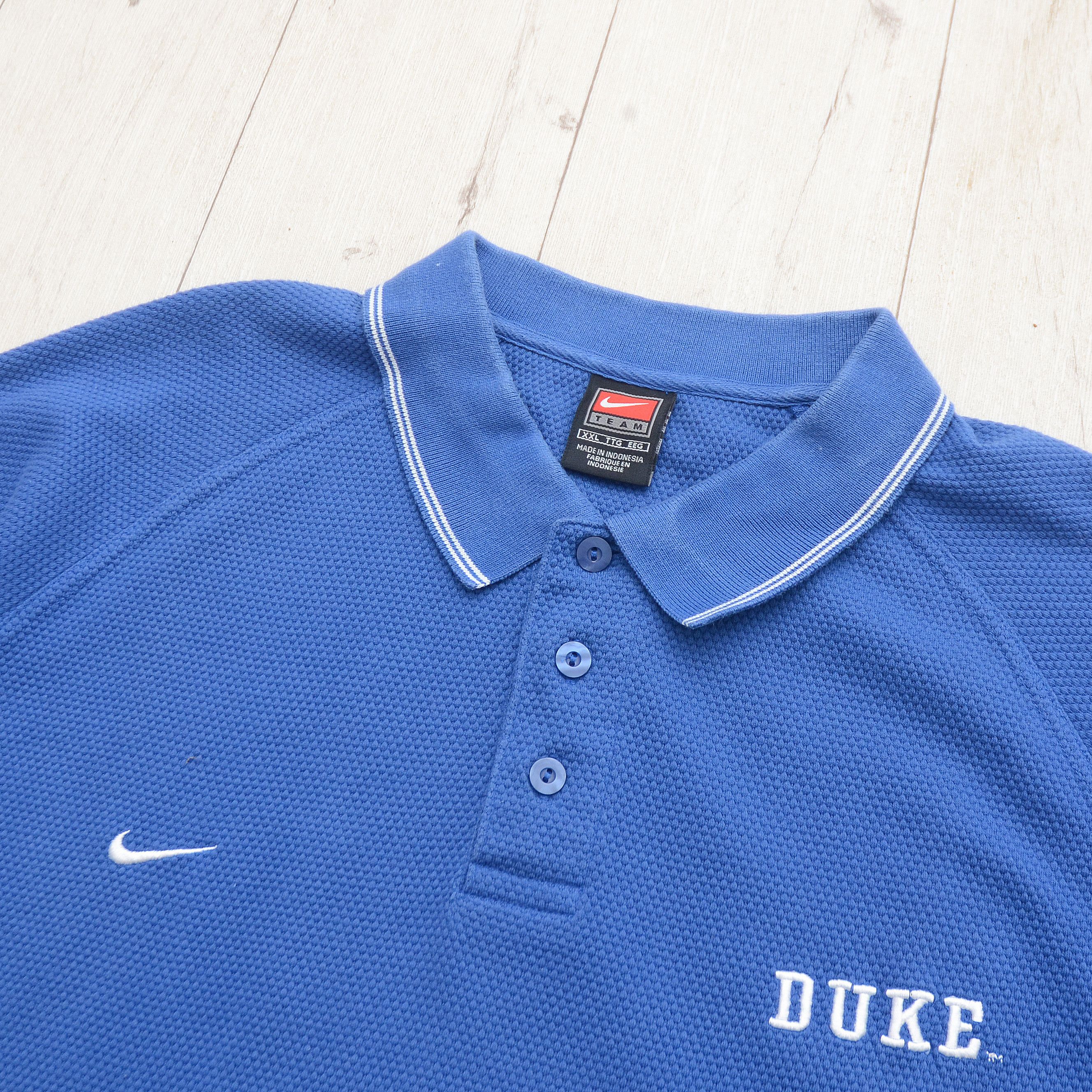 Nike Vintage Nike Team Fit Dry Duke Blue Devils Polo Shirt Blue Size US XXL / EU 58 / 5 - 6 Thumbnail
