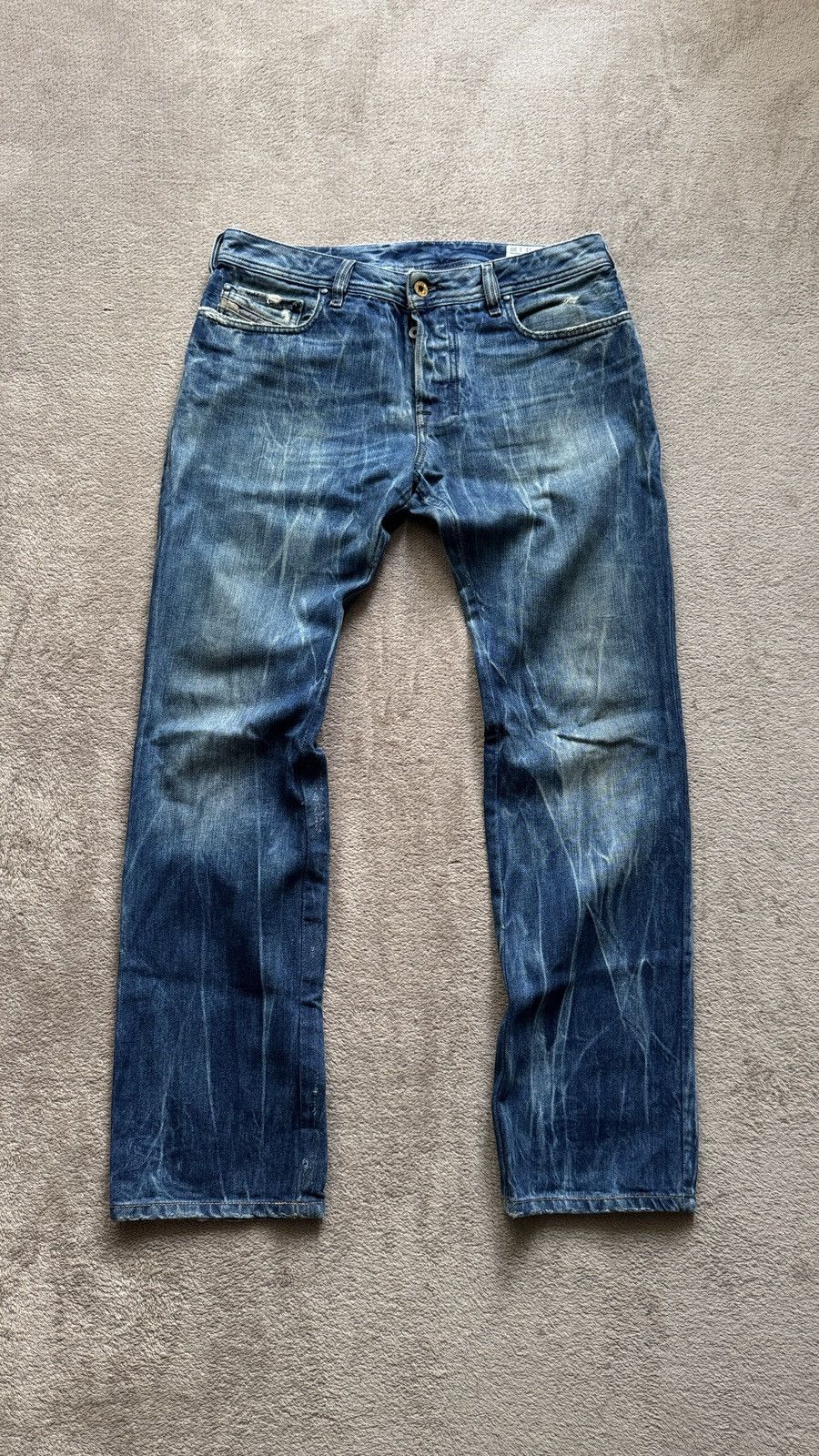 Japanese Brand Diesel Zatiny Y2K Mudwash Ripped Jeans LGB ifsixwasnine vibe Size US 31 - 4 Thumbnail