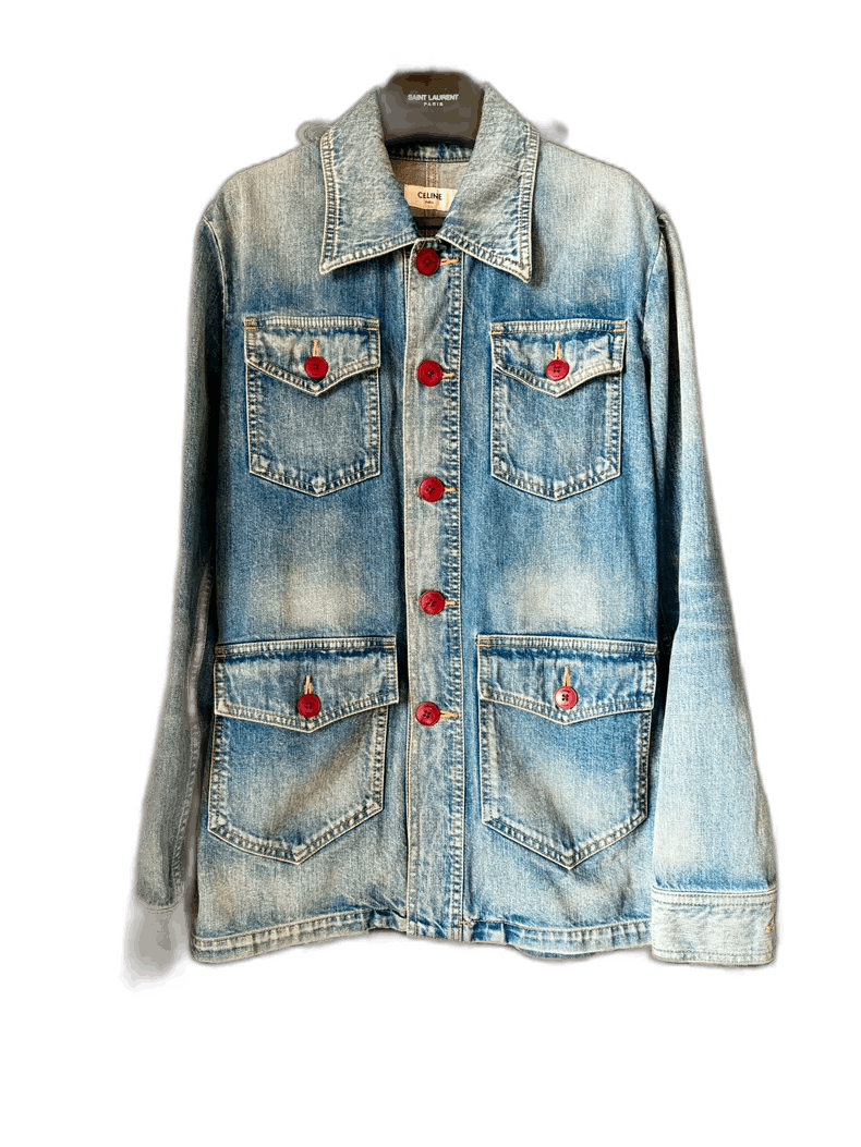 Celine celine 20ss light blue denim jacket Size US S / EU 44-46 / 1 - 1 Thumbnail