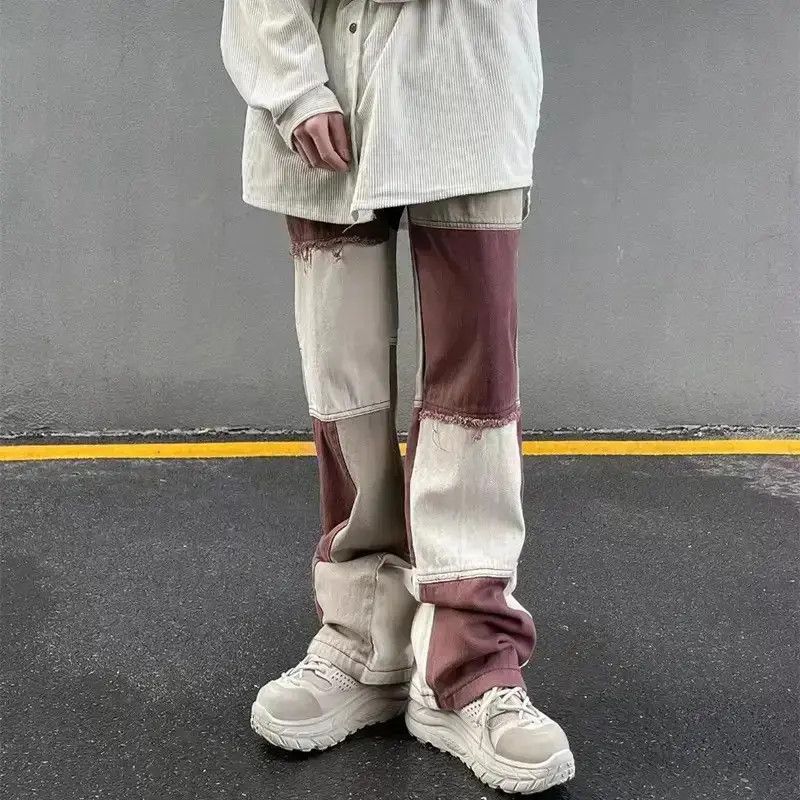 Japanese Brand Y2K Patchwork Grunge Baggy Trousers Jeans Streetwear Size US 32 / EU 48 - 4 Thumbnail