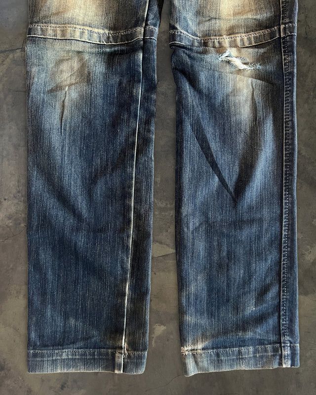 Marithe + Francois Girbaud MARITHÉ FRANÇOIS GIRBAUD BIKER STITCHED DENIM Size US 35 - 5 Thumbnail