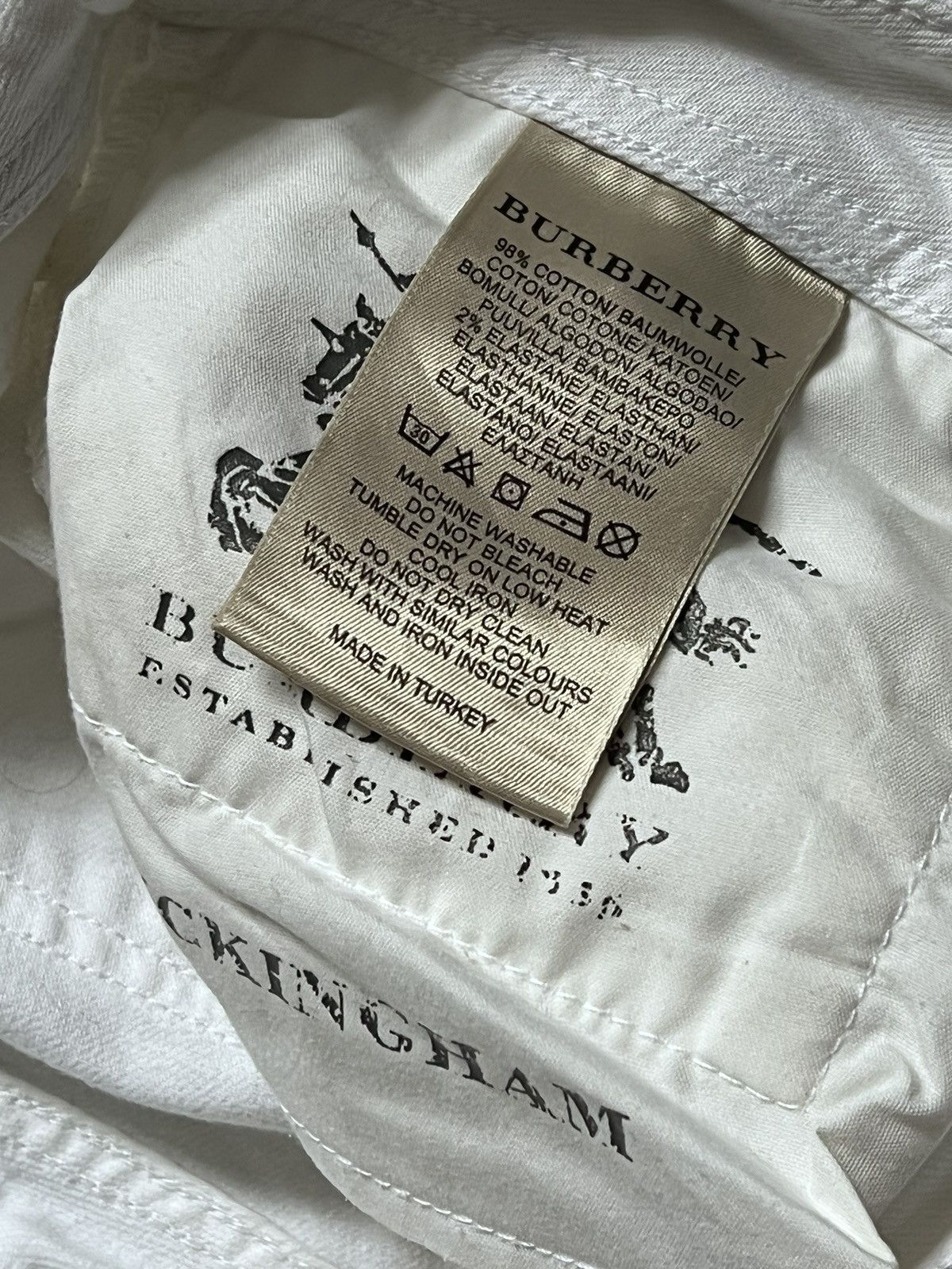 Burberry Burberry Brit Women’s Buckingham Skinny Leg Size 26 White Size 26" / US 2 / IT 38 - 7 Thumbnail