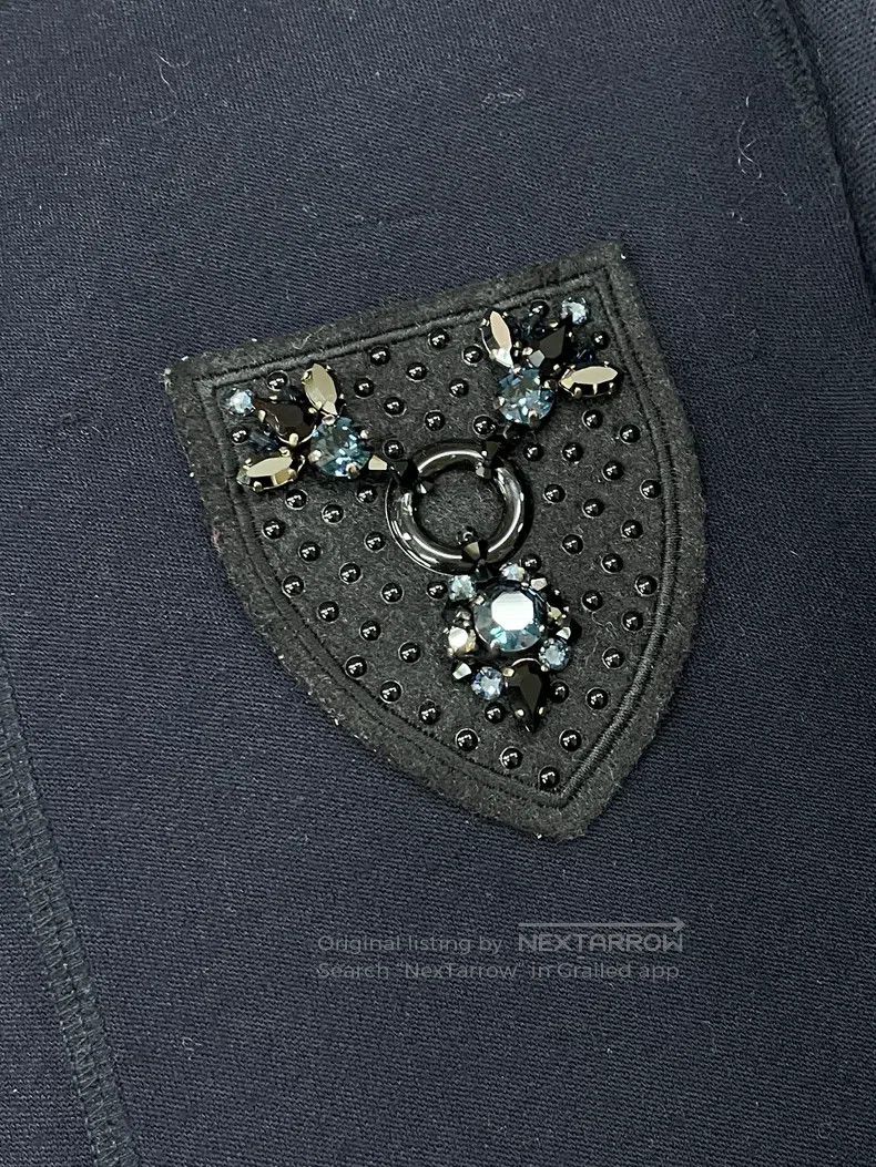 Dior Dior Dark blue bead shield zipper jacket Size XS / US 0-2 / IT 36-38 - 2 Thumbnail