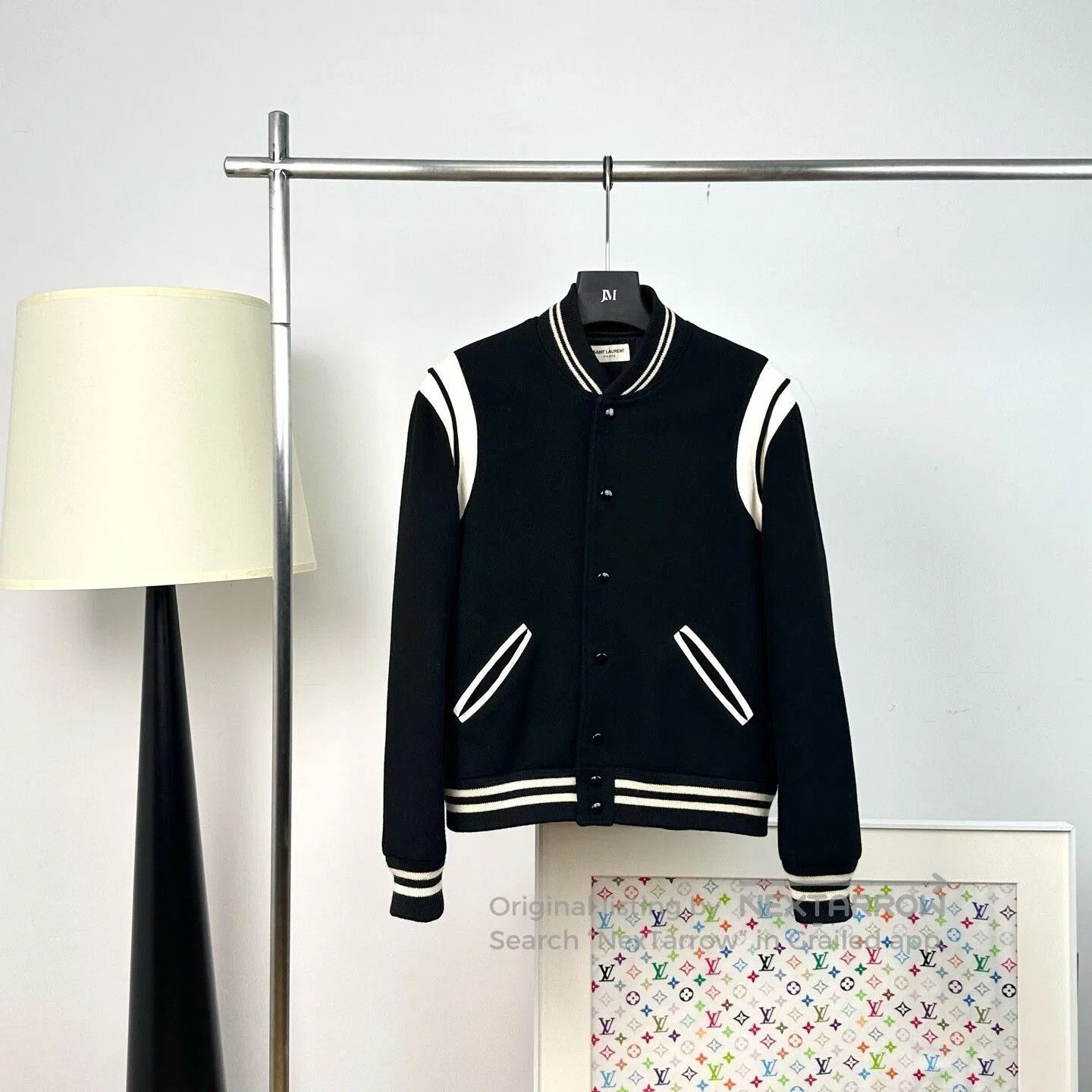 Saint Laurent Paris Saint Laurent Striped Baseball Jacket. Size US L / EU 52-54 / 3 - 1 Thumbnail