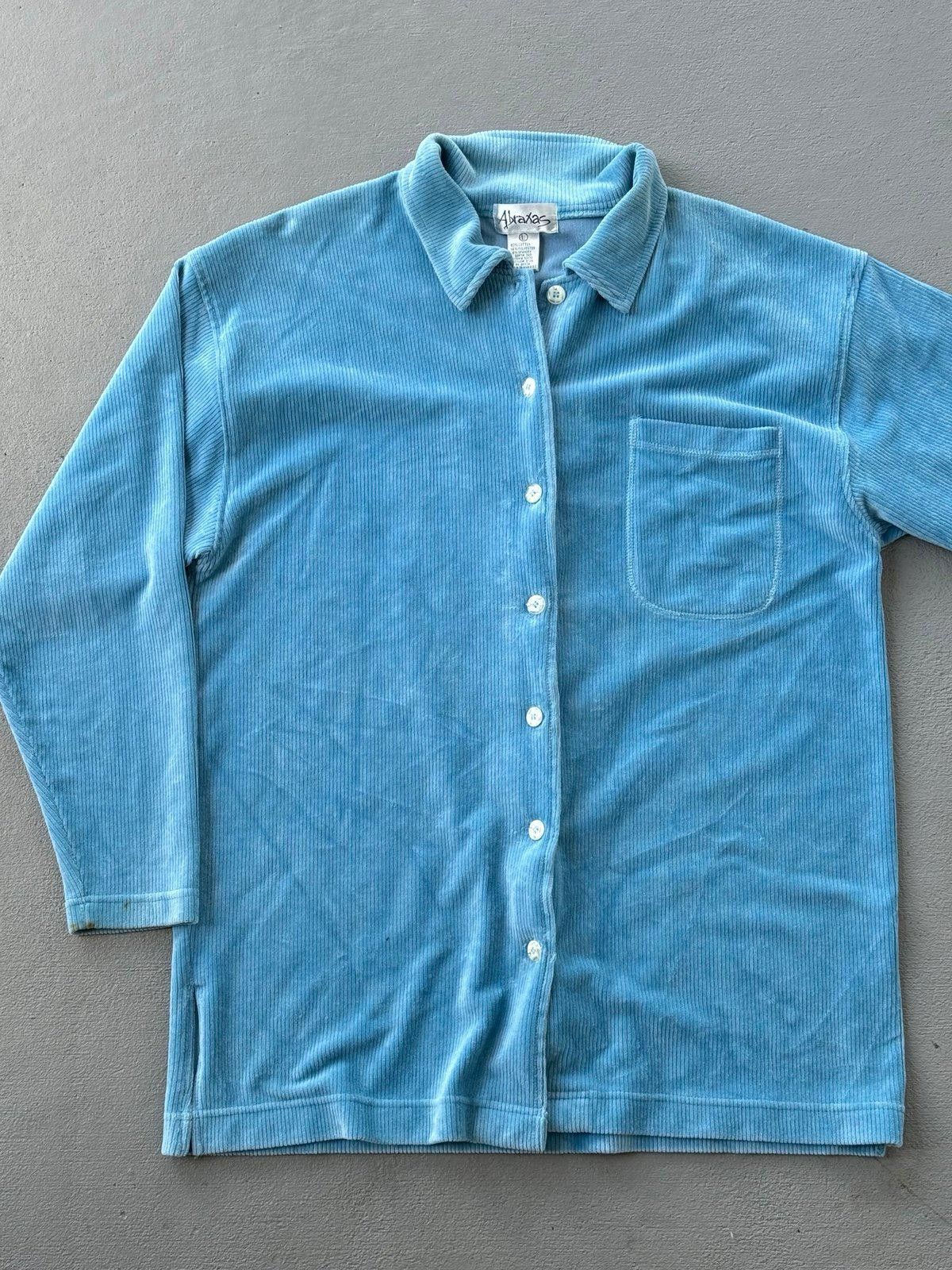 L.L. Bean Abraxas Ribbed Blue Button Up Size US L / EU 52-54 / 3 - 2 Thumbnail