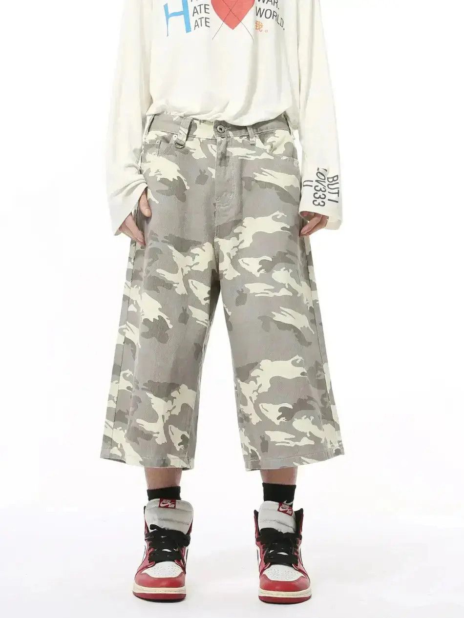 Japanese Brand Retro high street camouflage denim shorts Size US 32 / EU 48 - 3 Thumbnail