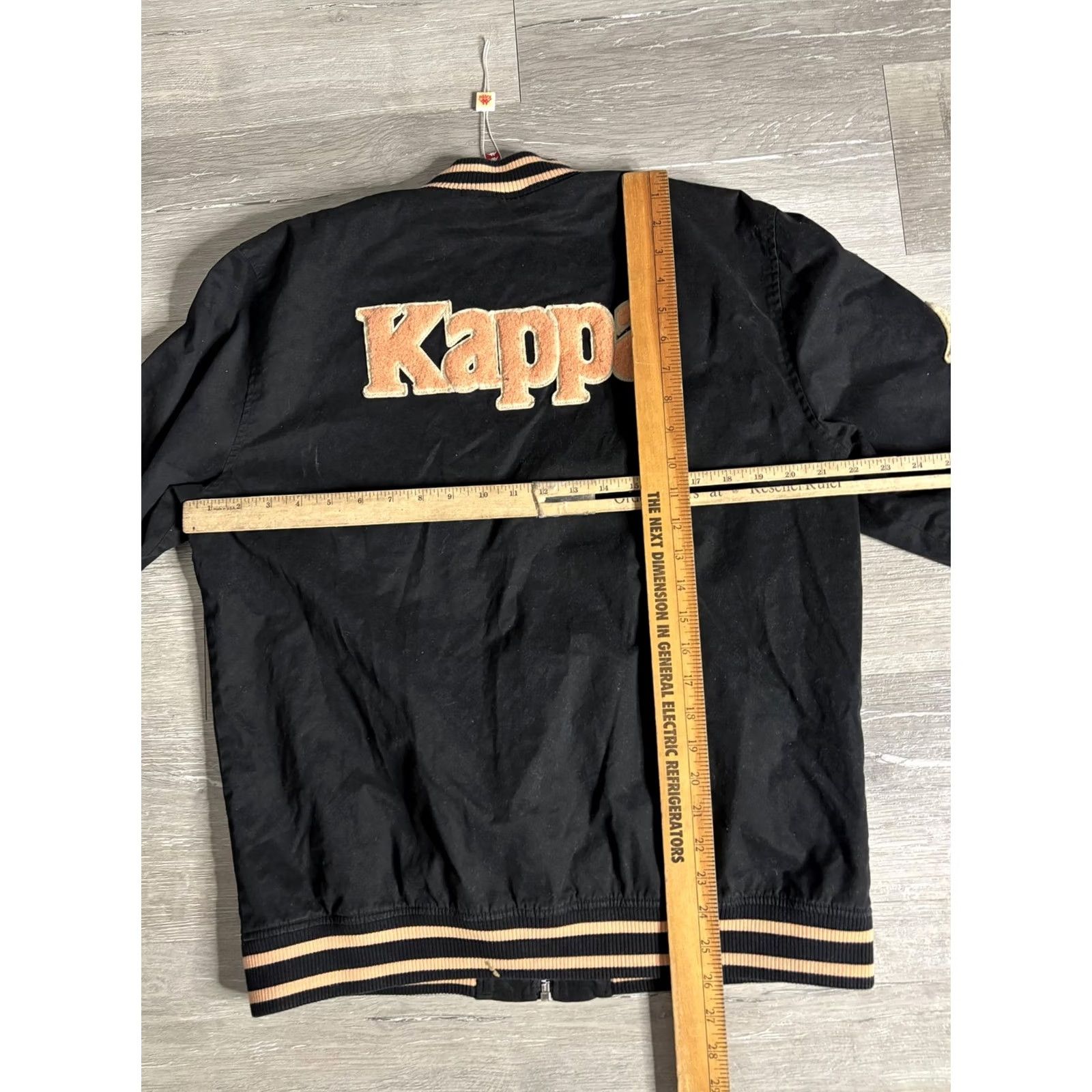 Kappa Kappa Jacket Mens M Black Varsity Full Zip Chenille Logo Sleeves Cotton Canvas Pockets Zipper Vintage No Size US M / EU 48-50 / 2 - 5 Thumbnail