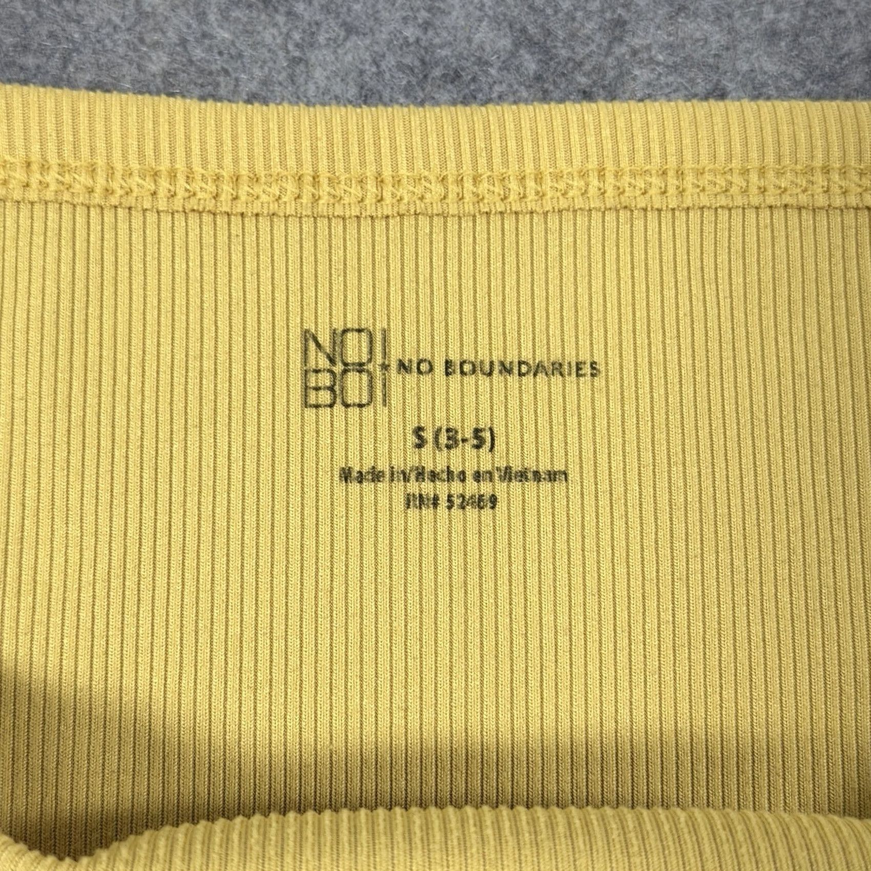 Vintage No Boundaries Yellow Ribbed Tank Top Women's Size Small (3-5) Sleeveless Size S / US 4 / IT 40 - 4 Thumbnail