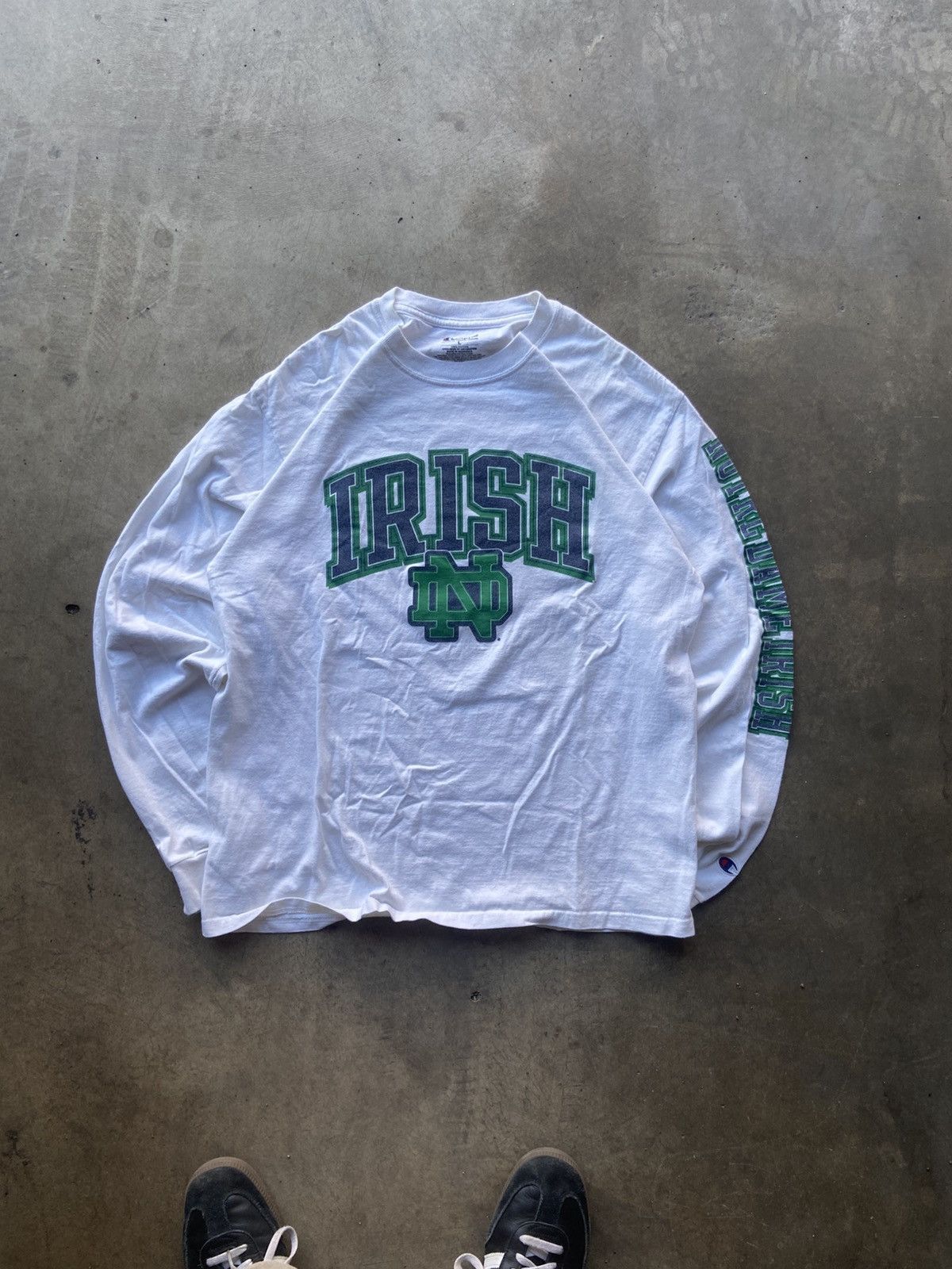 Vintage Vintage Notre Dame Long Sleeve Tee Size US L / EU 52-54 / 3 - 1 Thumbnail