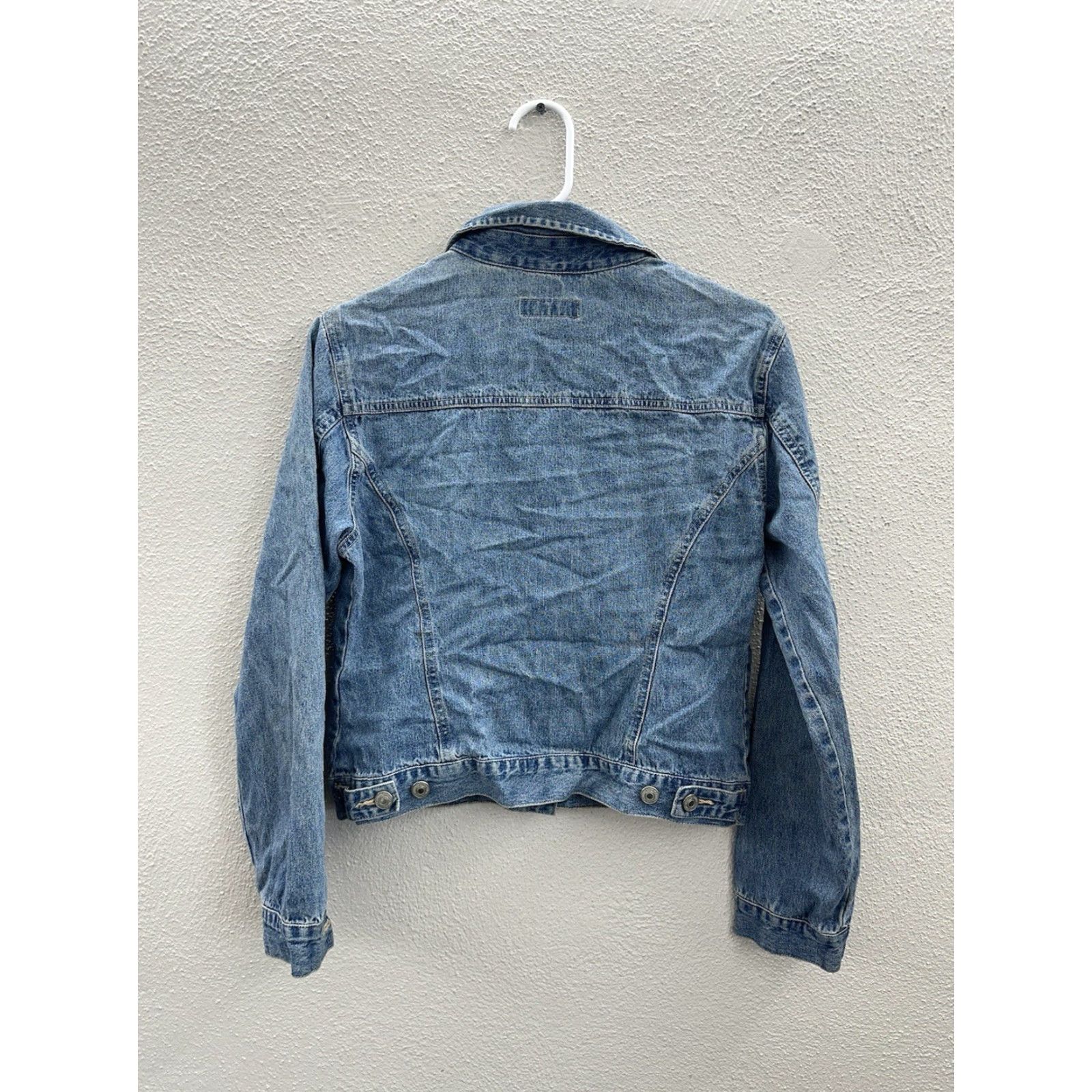 Vintage French Cuff Womens Jacket Size Small Denim Button Up Gem Detail Jacket Size 28" / US 6 / IT 42 - 6 Thumbnail