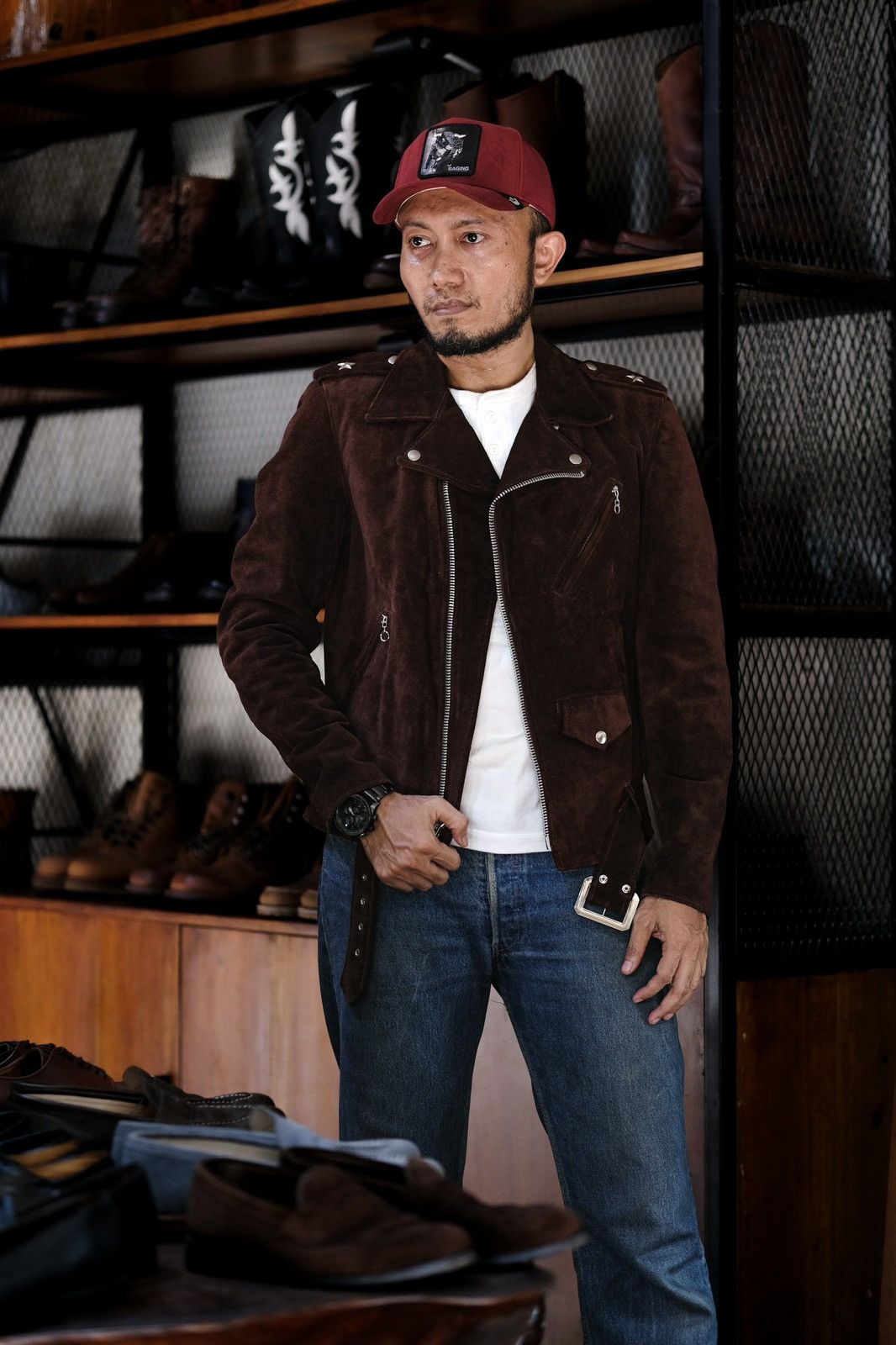 Schott Schott One Star Suede 613UA Jacket Made in Usa Size US M / EU 48-50 / 2 - 1 Thumbnail