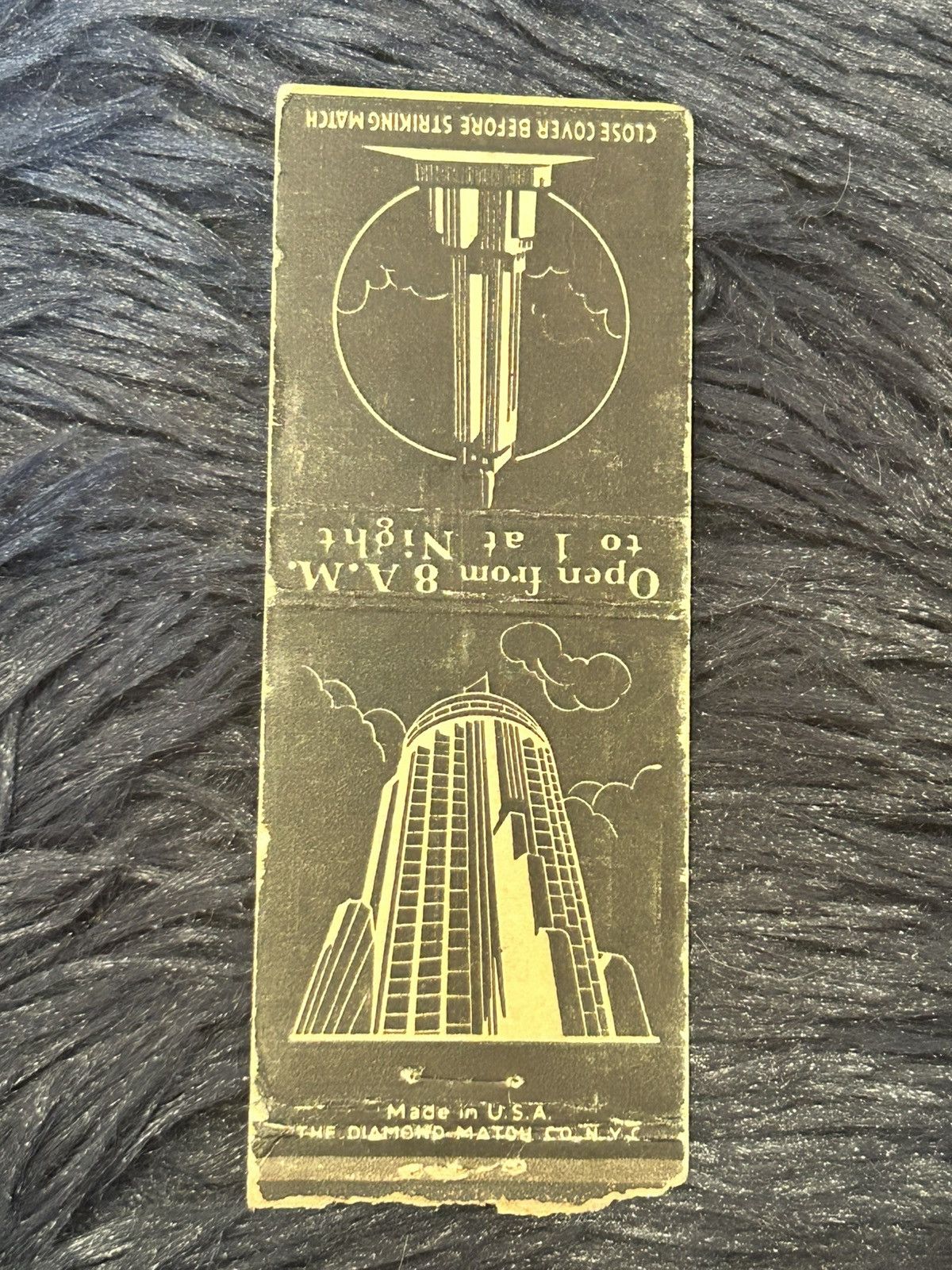 Handmade Handcrafted rare 1930s Empire State Bldg matchbook necklace Size ONE SIZE - 4 Thumbnail