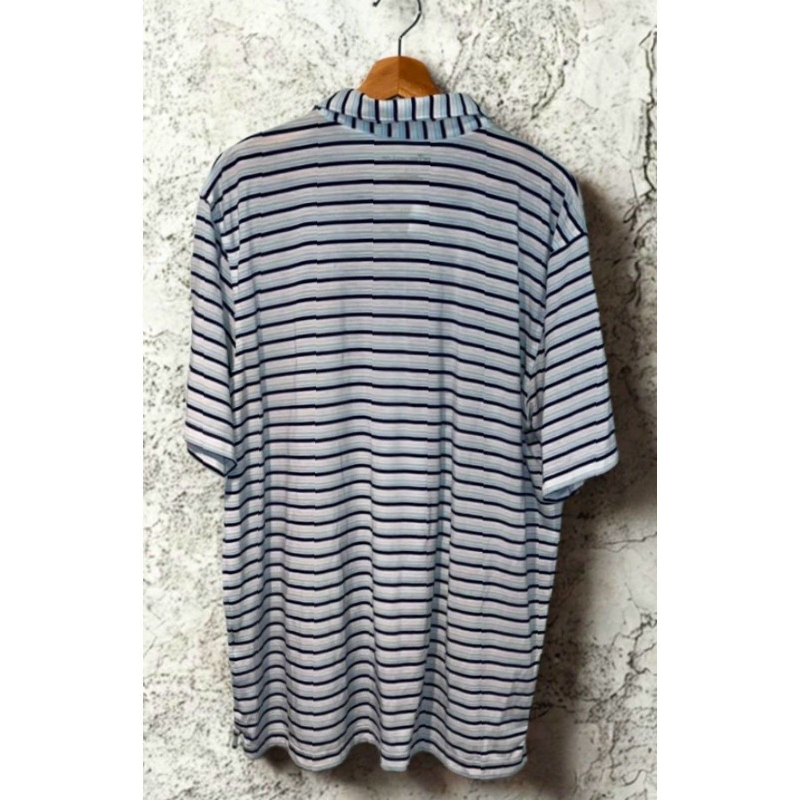 Peter Millar VINTAGE? No. Peter Millar Crown Seaside Drirelease Natural Touch Stripe Polo L Mens Baltusrol Golf Logo Size US L / EU 52-54 / 3 - 3 Thumbnail