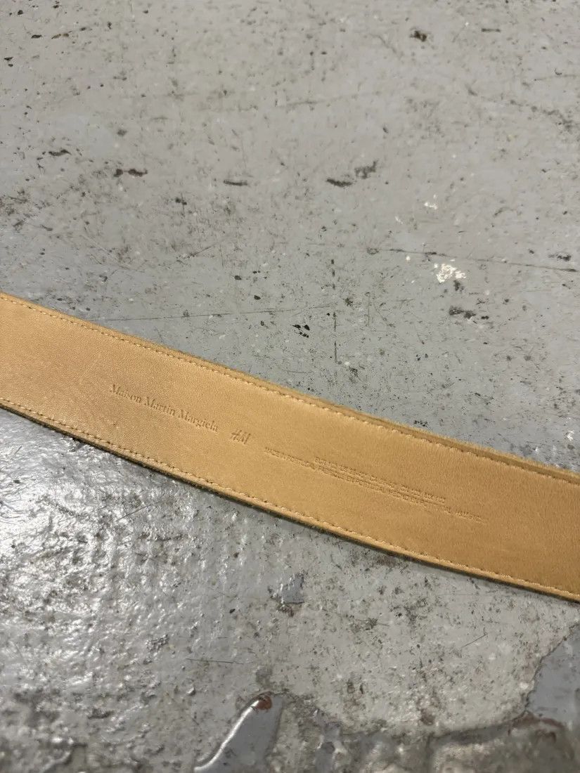 Designer × Maison Margiela × Vintage 2012 Maison Martin Margiela Beige Leather Cowboy Belt Size ONE SIZE - 8 Thumbnail