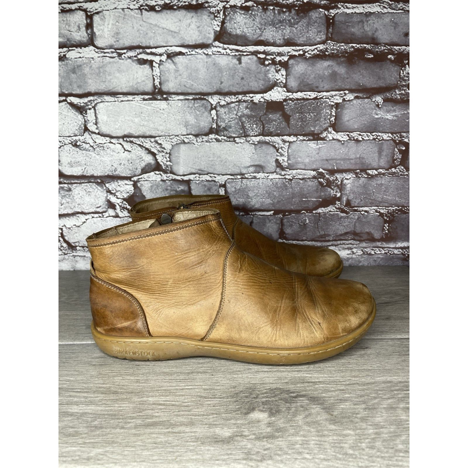 Birkenstock Birkenstock Boots Brown Leather Ankle Zip Comfort Walking Sh Size US 9.5 / IT 39.5 - 4 Thumbnail