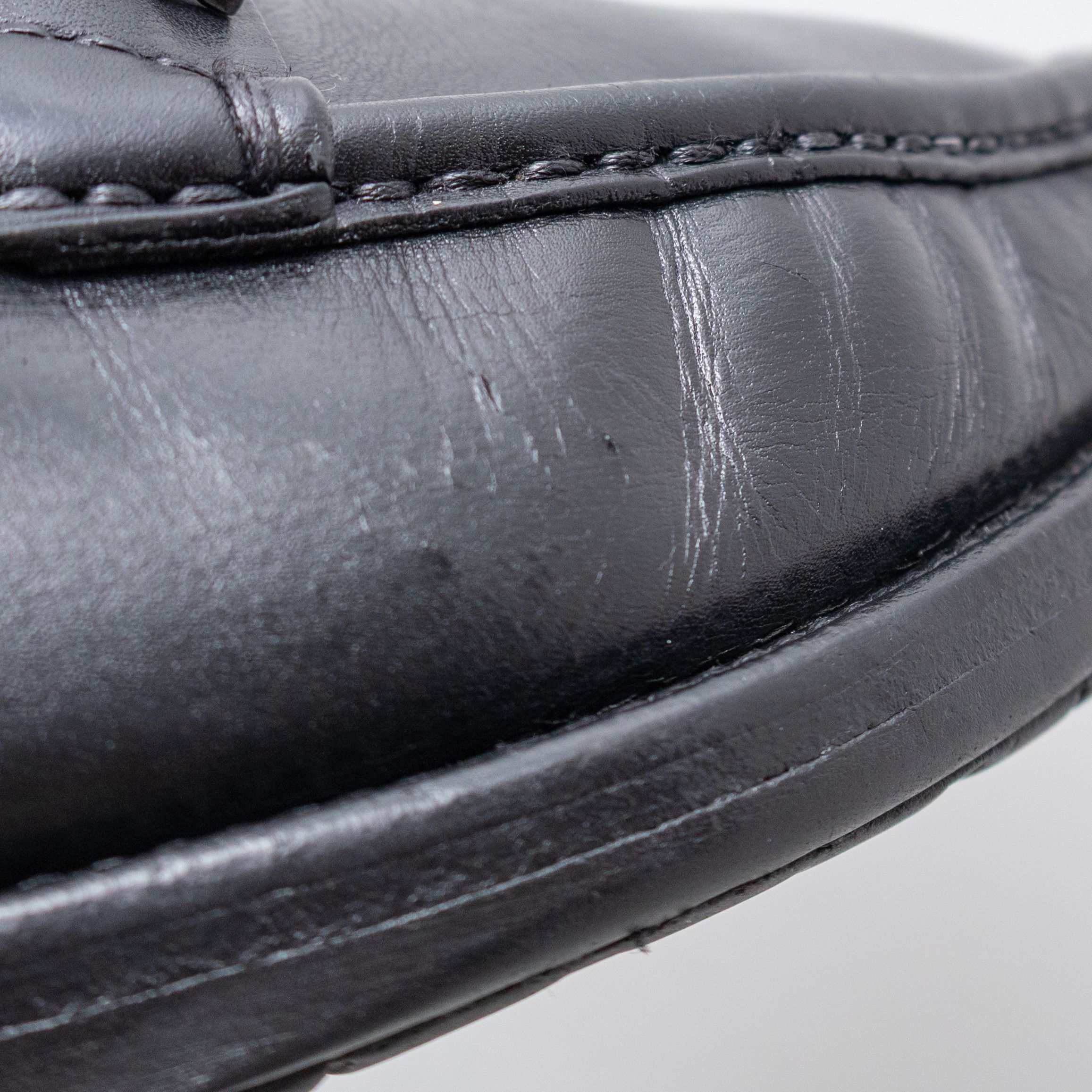 Salvatore Ferragamo SALVATORE FERRAGAMO Black Leather Lug Sole Loafers Sz 10 EE Size US 10 / EU 43 - 13 Thumbnail