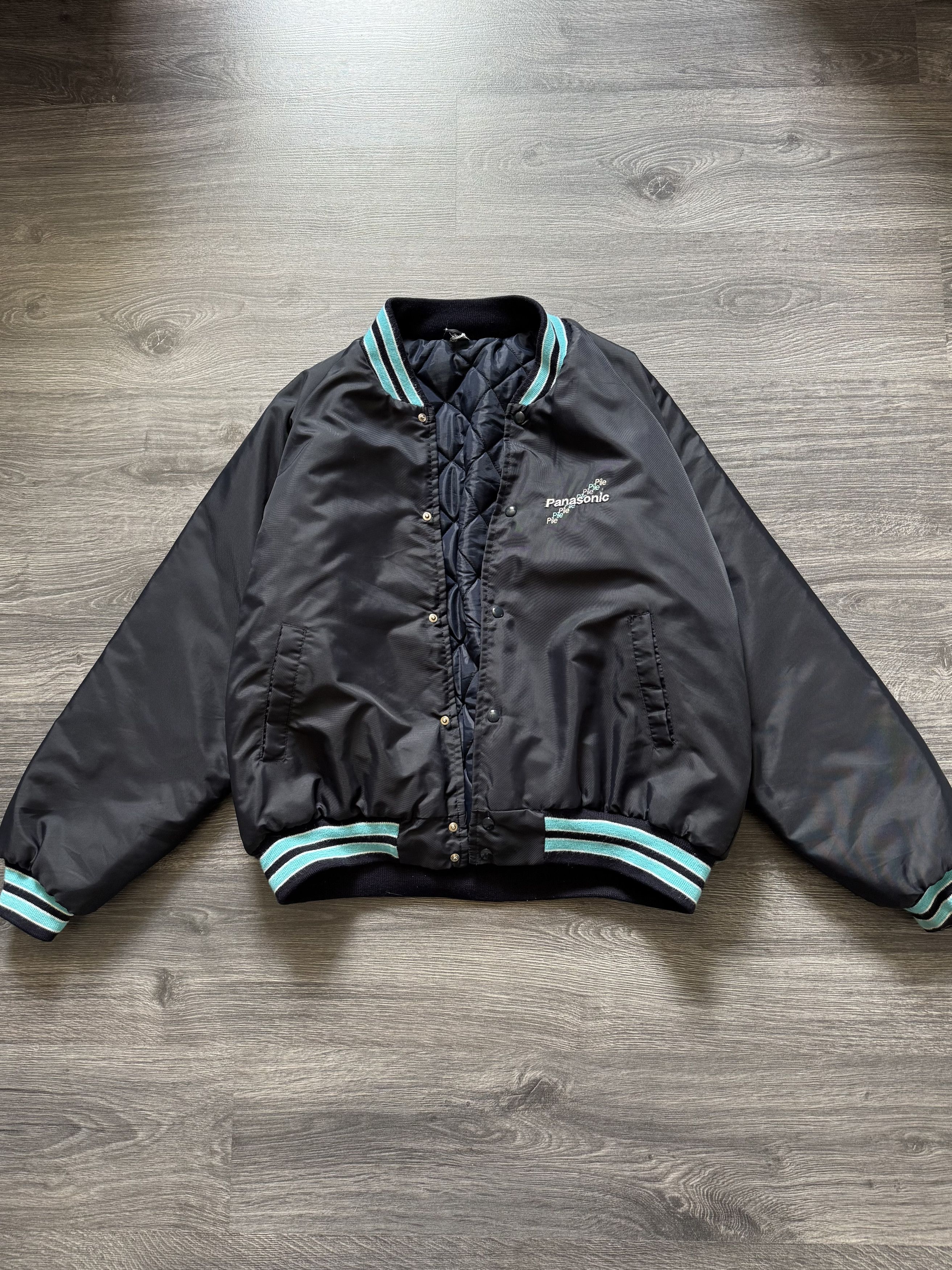 Vintage RARE Vintage 80s Panasonic Bomber Jacket Size US L / EU 52-54 / 3 - 3 Thumbnail