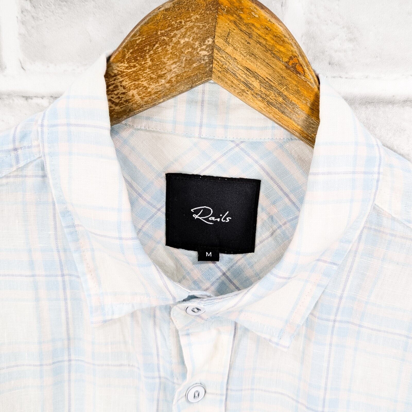 Rails Rails Linen Havana Button down Shirt in Halo Turquoise taffy Size US M / EU 48-50 / 2 - 3 Thumbnail