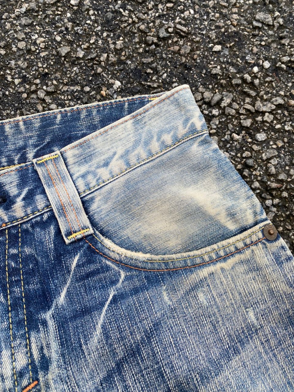 Edwin 💥FLARE💥VINTAGE EDWIN 503 BLUE DISTRESSED DENIM Denim Size US 31 - 11 Thumbnail