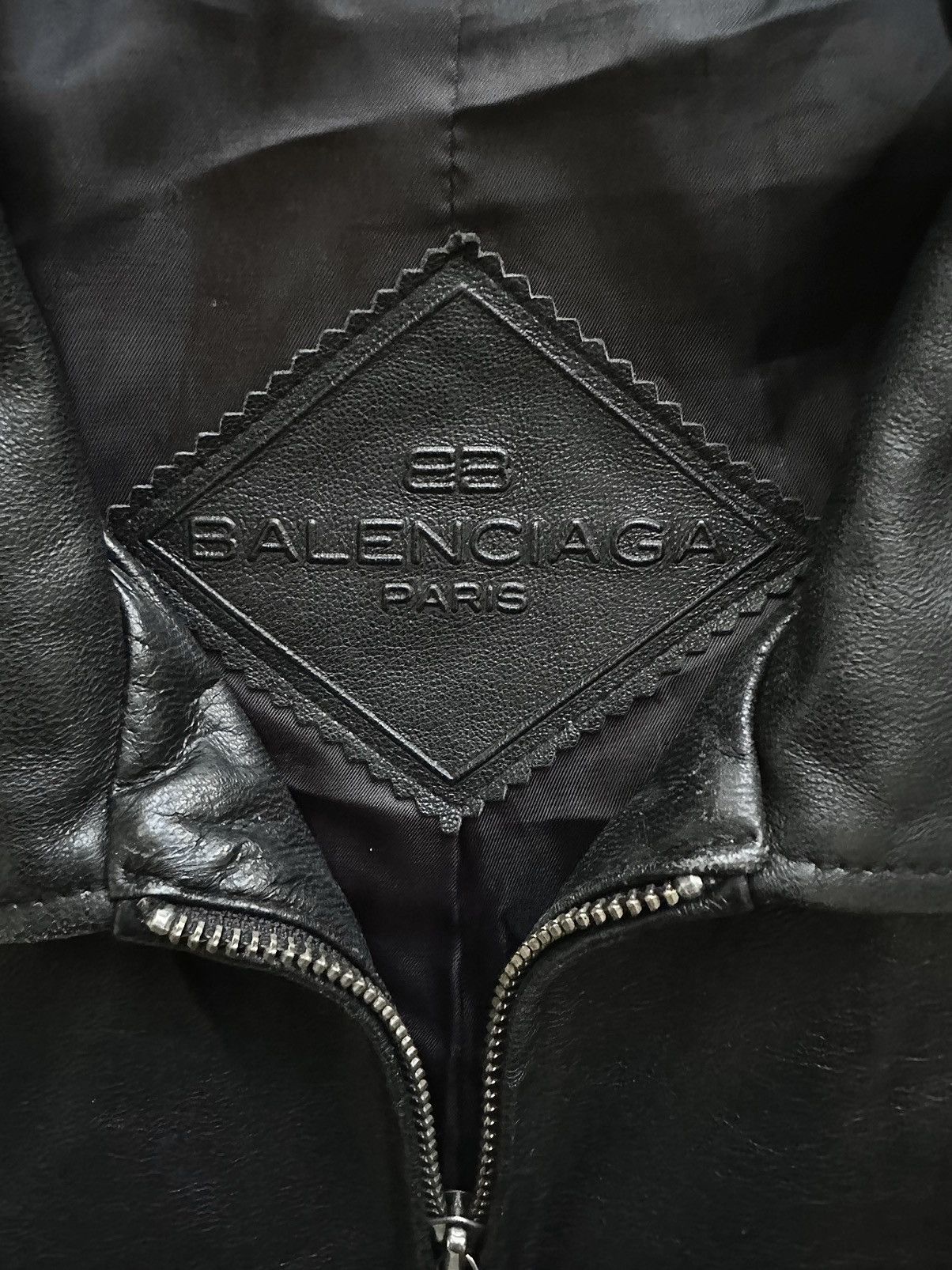 Balenciaga Balenciaga 1997 Vintage Leather Jacket Size US L / EU 52-54 / 3 - 8 Thumbnail