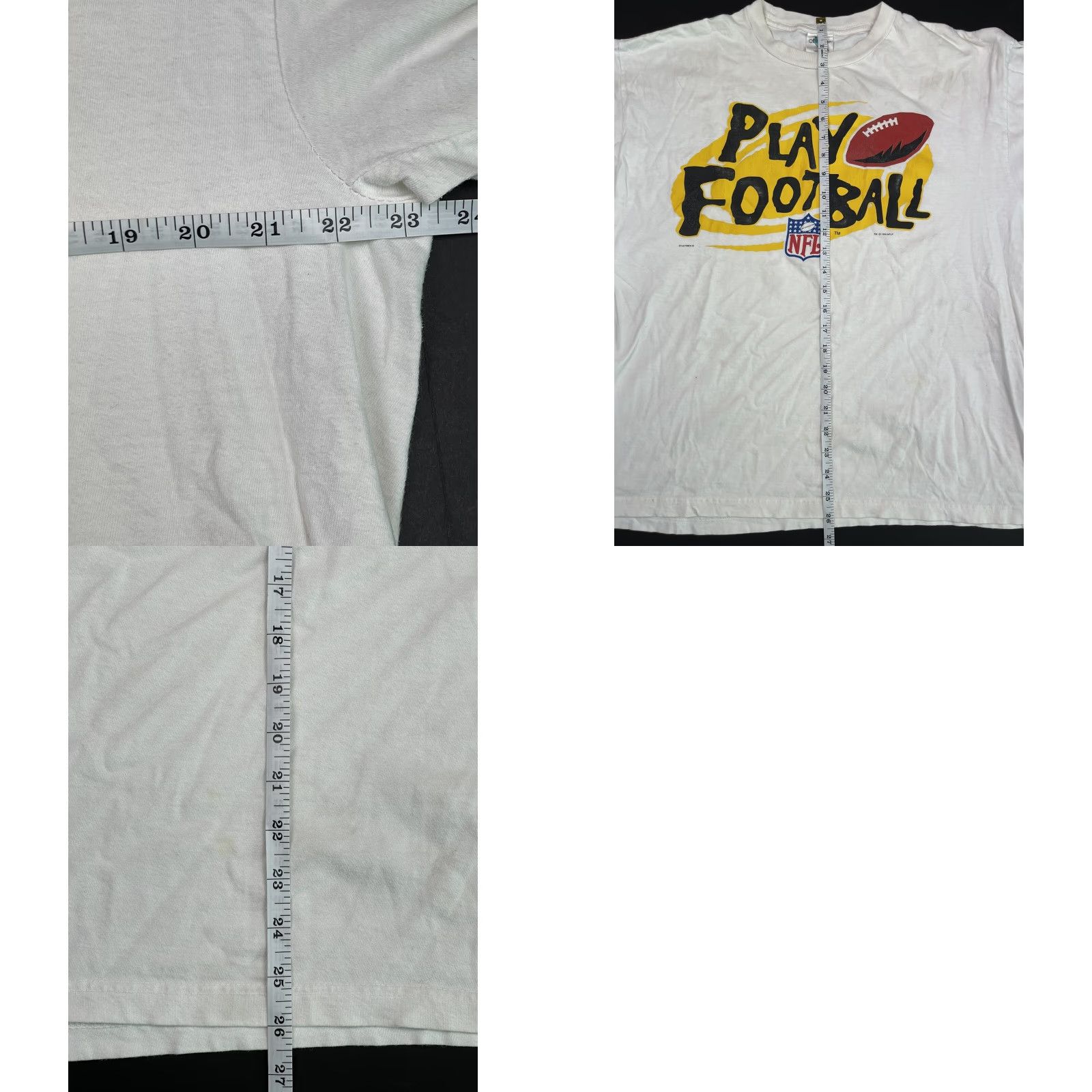 Nutmeg VINTAGE Nutmeg USA The Champ Football T-Shirt XL Men White 1996 NFL Charity 90s Mens Size US XL / EU 56 / 4 - 8 Thumbnail
