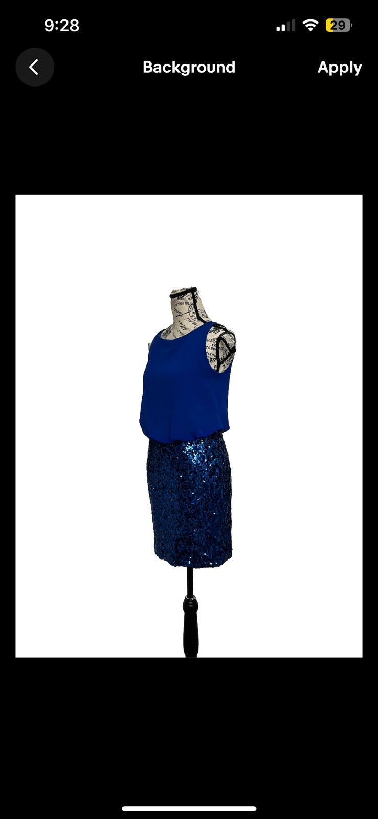 AQUA Aqua Chiffon Cami Sequin Mini Dress NYE Party Blue SZ 2 Size XS / US 0-2 / IT 36-38 - 2 Thumbnail