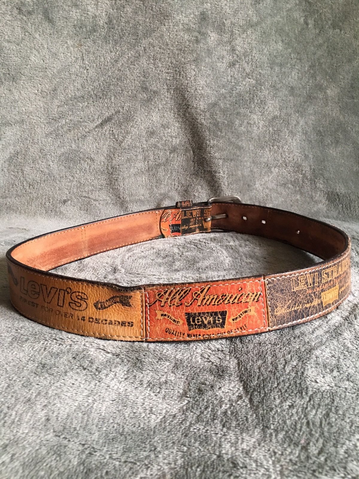 Levi's × Vintage LEVI’S Vintage Rare Leather Belt Size 85 cm 34 in Size 34 - 6 Thumbnail